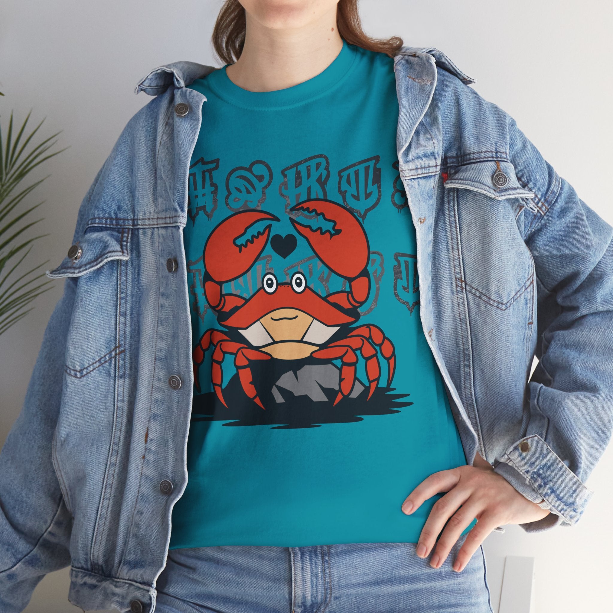 Cancer Zodiac - Cute Crab Heart Graphic Tee - Unisex T-Shirt