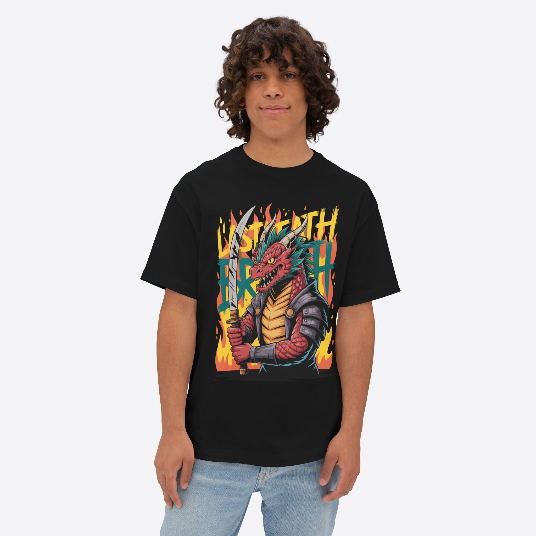 Breath Pain Graphics Unisex Oversized Boxy Tee