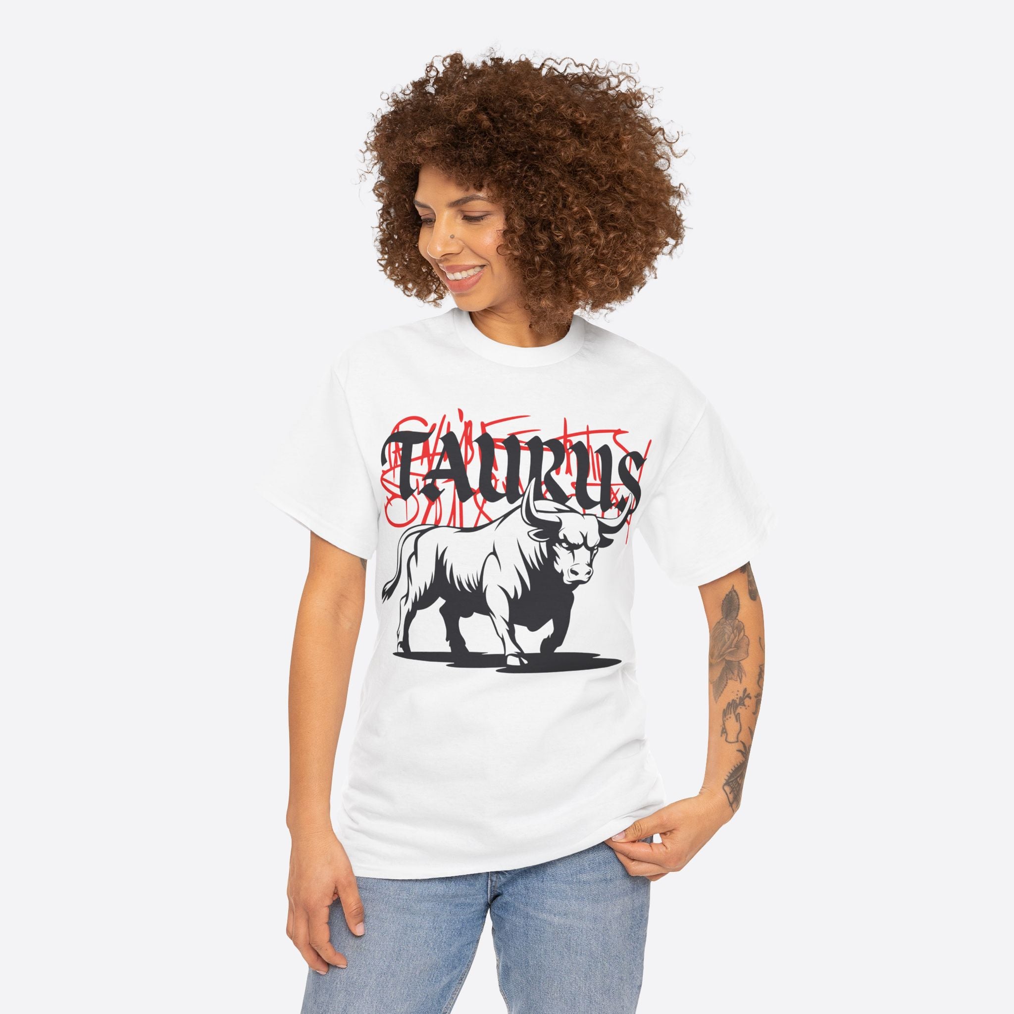Taurus Zodiac - Graffiti Taurus Bull Graphic Tee - Unisex T-Shirt
