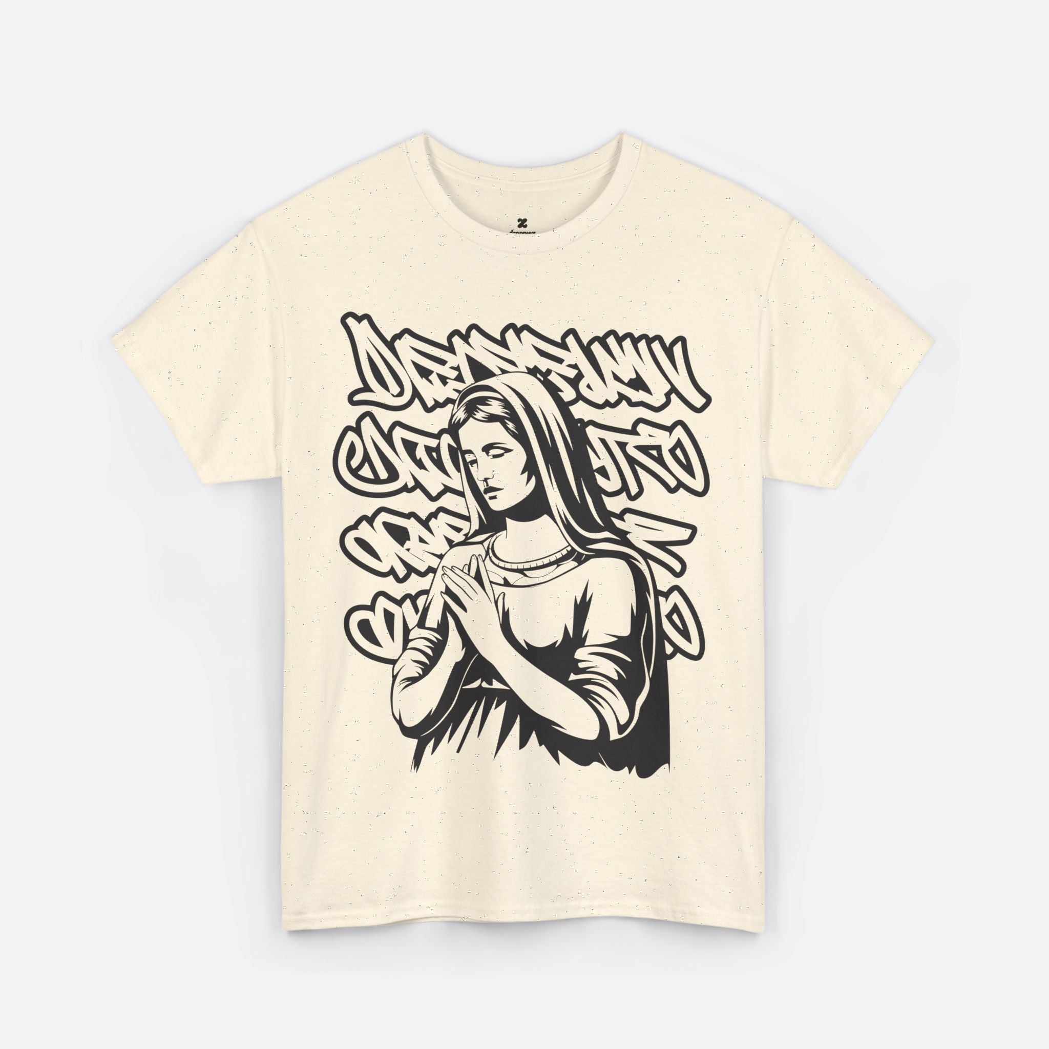 Street Art - Praying Woman Graffiti Graphic Tee - Unisex T-Shirt