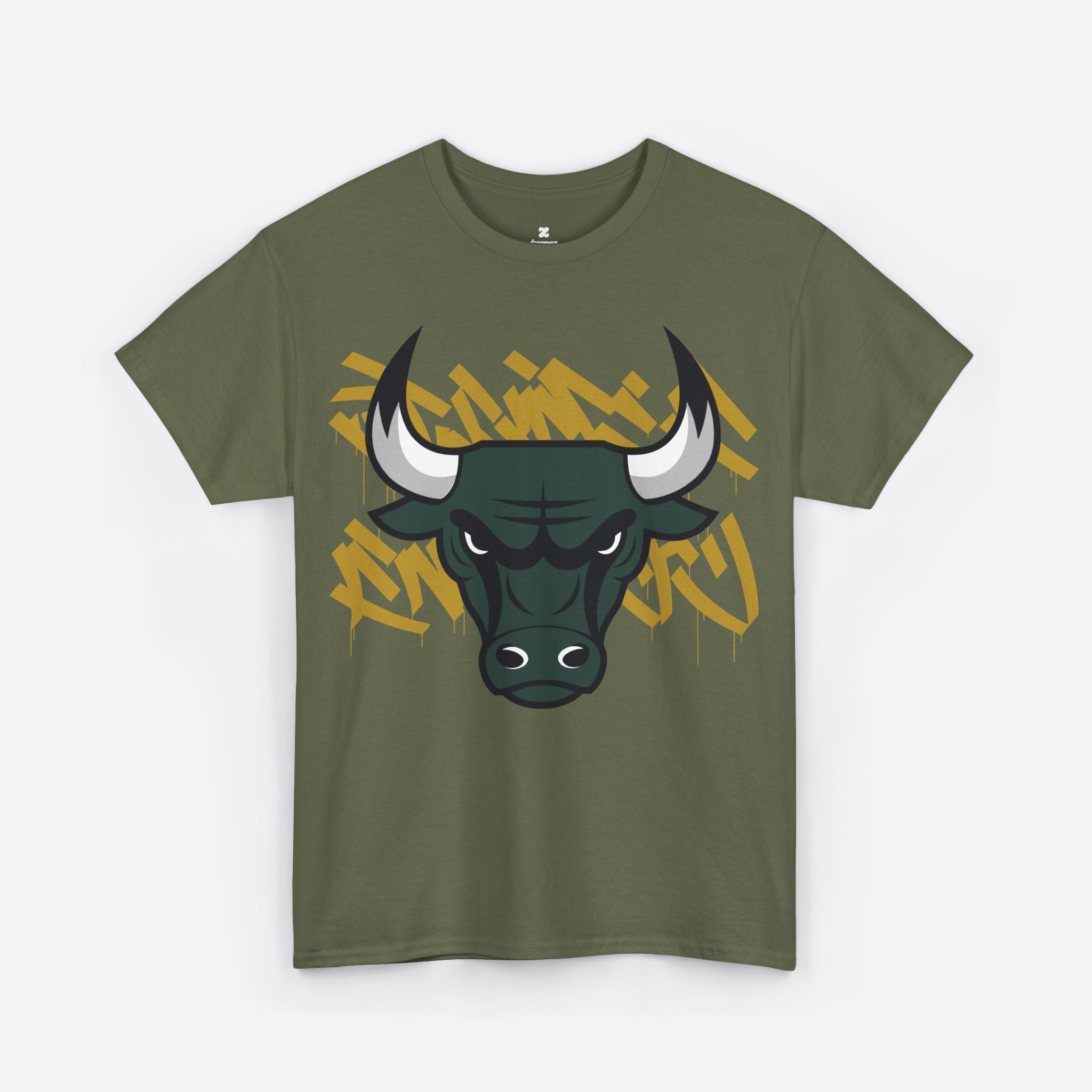 Taurus Zodiac – Crimson Bull Graffiti Power Tee – Unisex T-Shirt