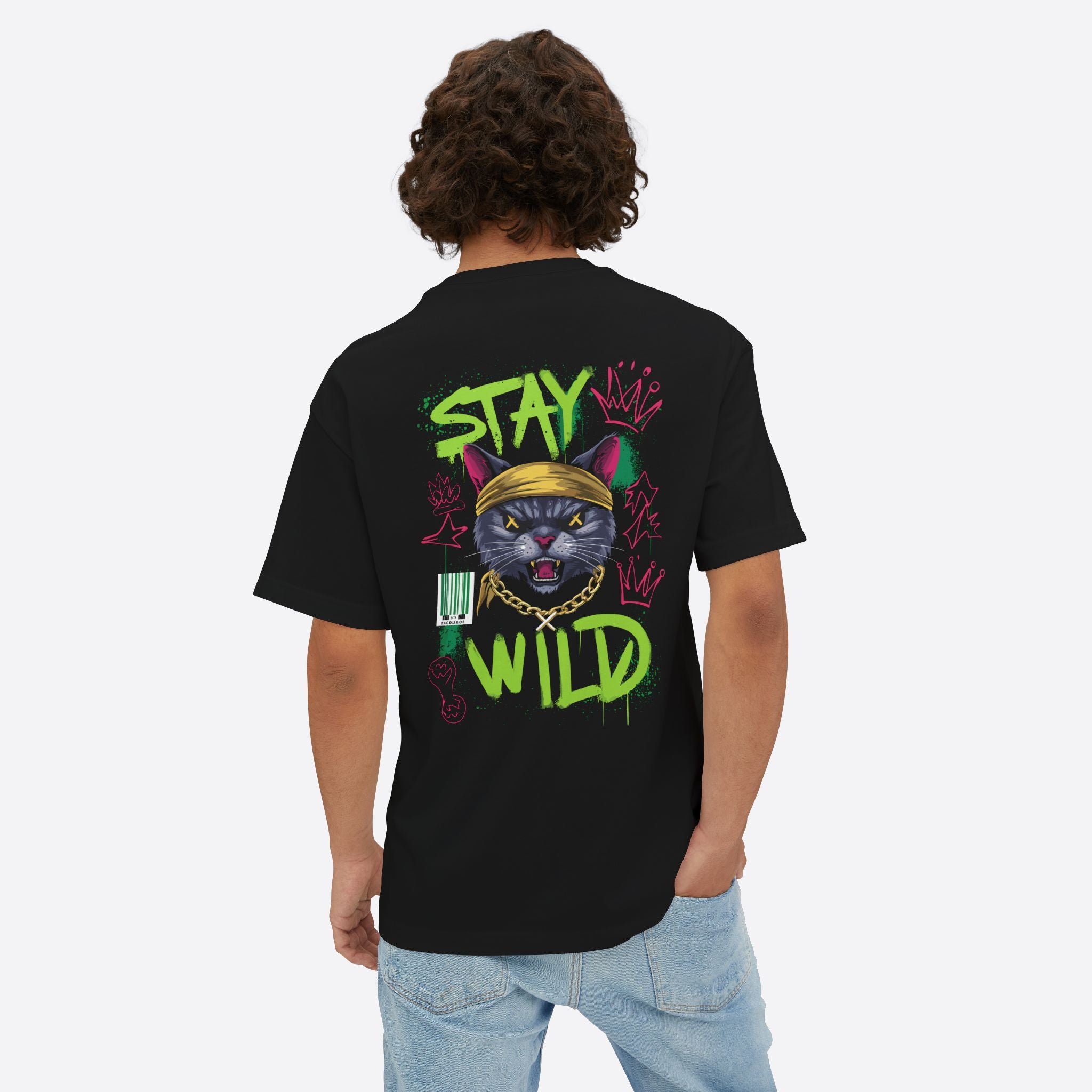 Stay Wild Graphics Unisex Oversized Boxy Tee