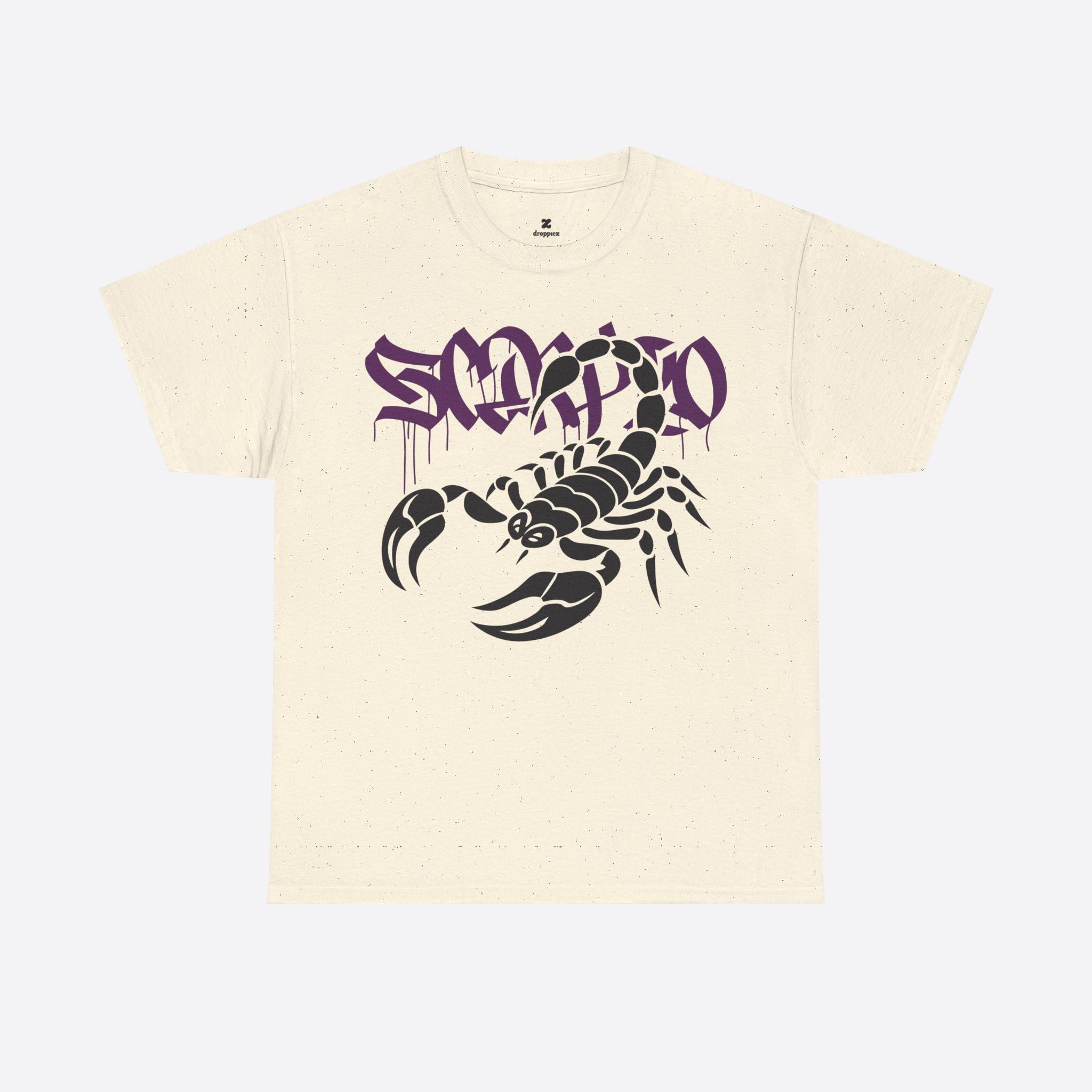 Scorpio Zodiac - Purple Graffiti Scorpion Graphic Tee - Unisex T-Shirt