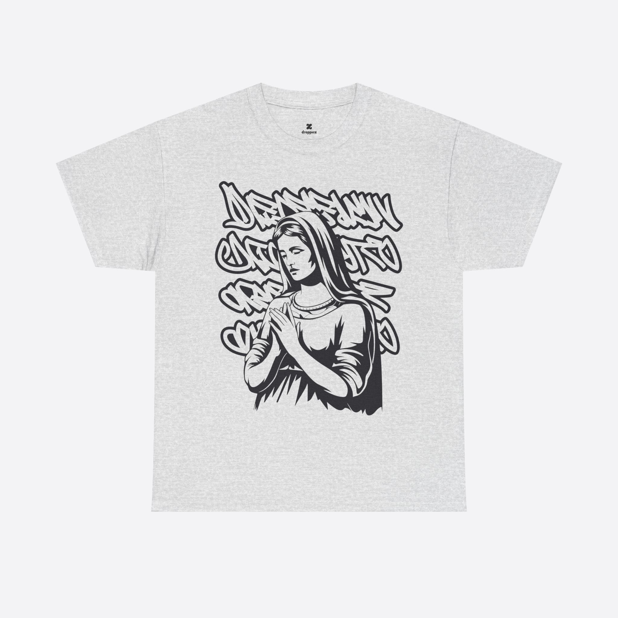 Street Art - Praying Woman Graffiti Graphic Tee - Unisex T-Shirt