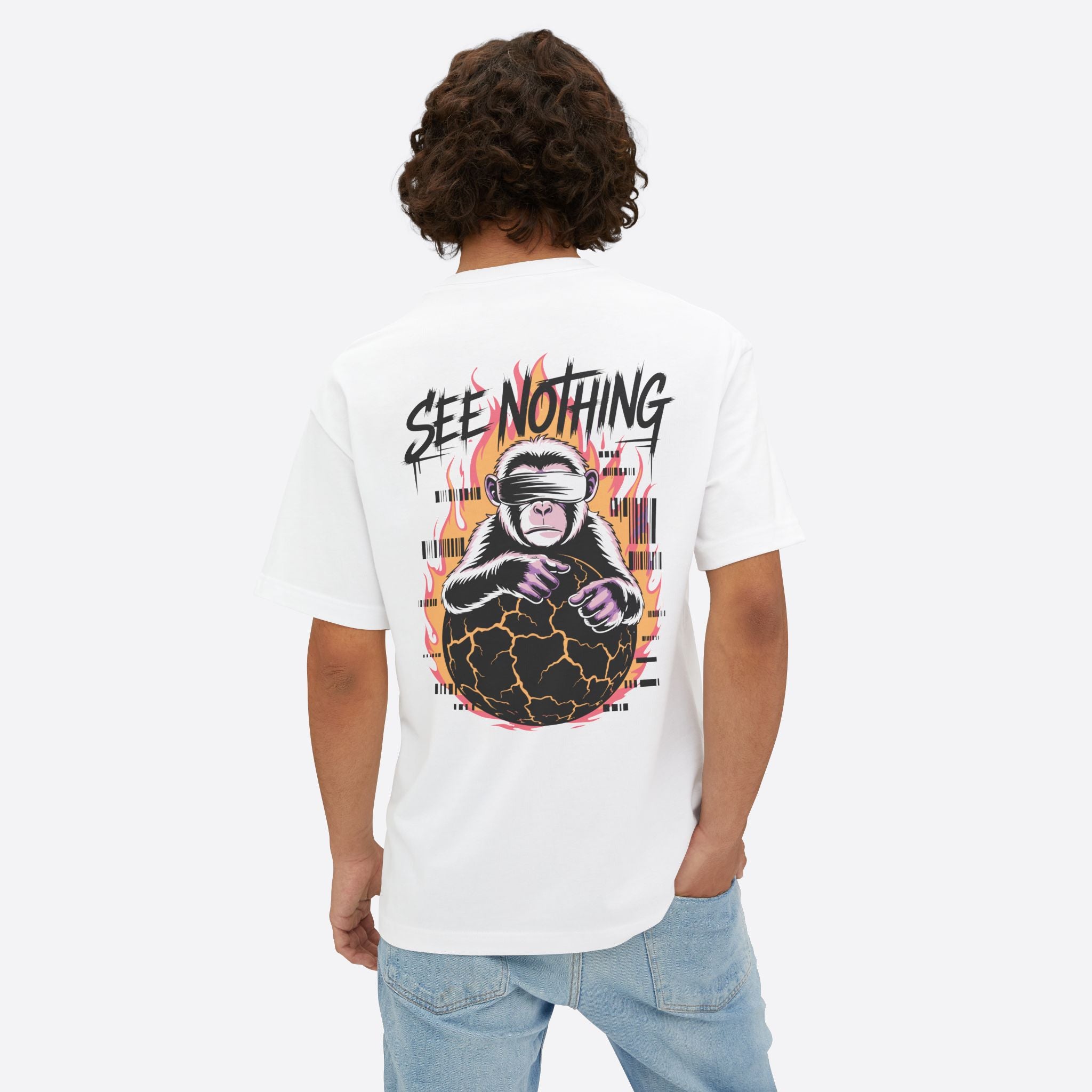 See Nothing Graphics Unisex Oversized Boxy Tee