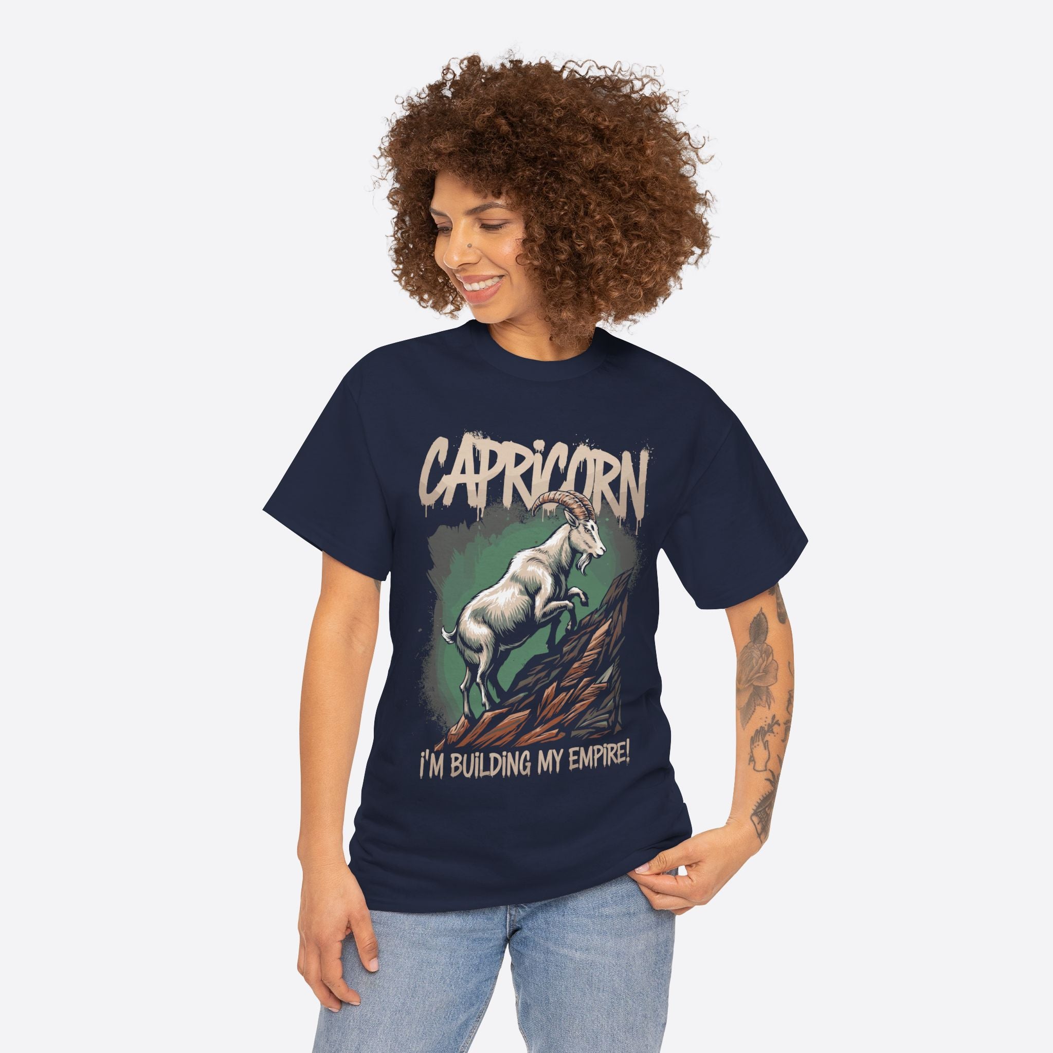 Capricorn Zodiac - I’m Building My Empire, Hustle to the Peak - Unisex T-Shirt