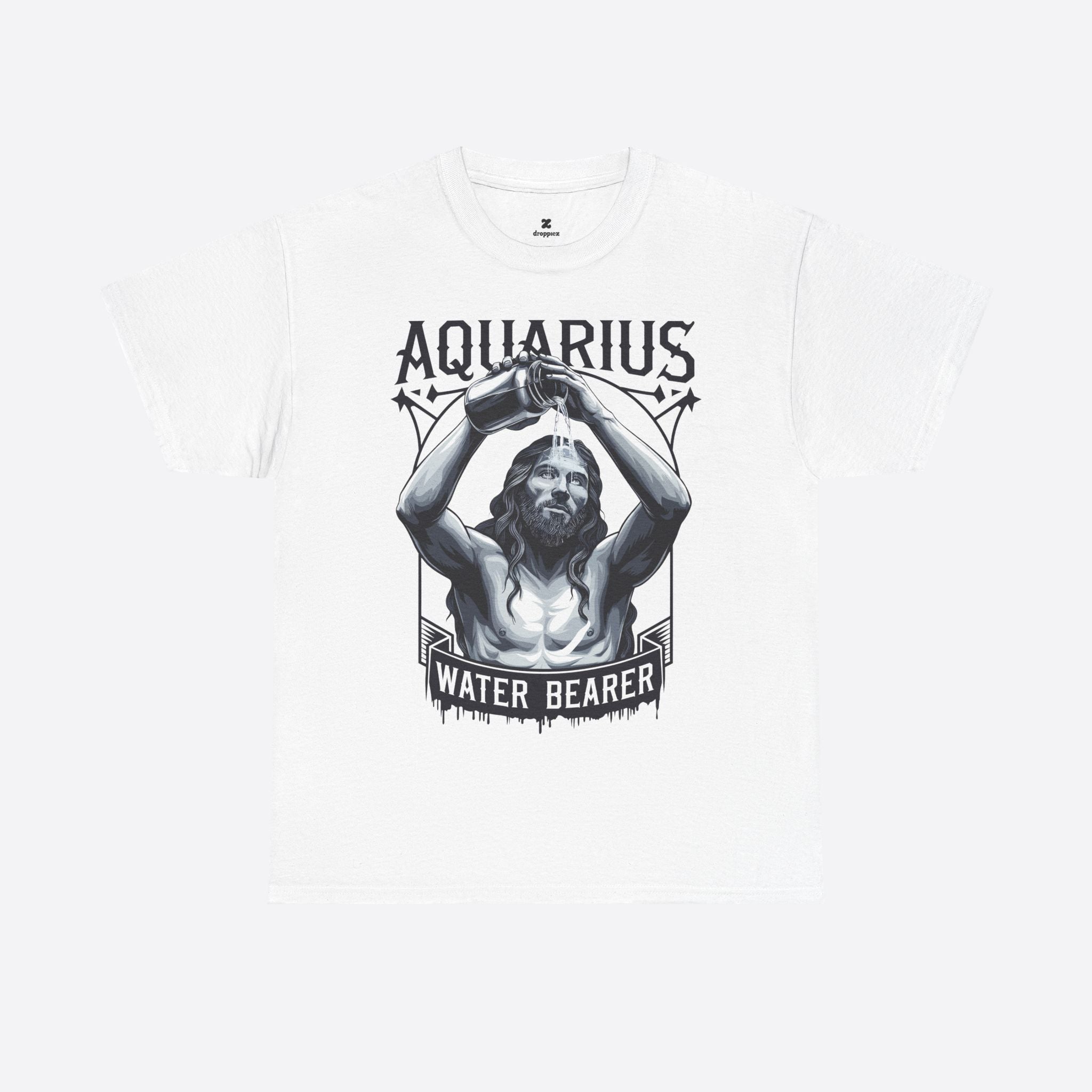 Aquarius Zodiac - Mythic Water Bearer Tee - Unisex T-Shirt