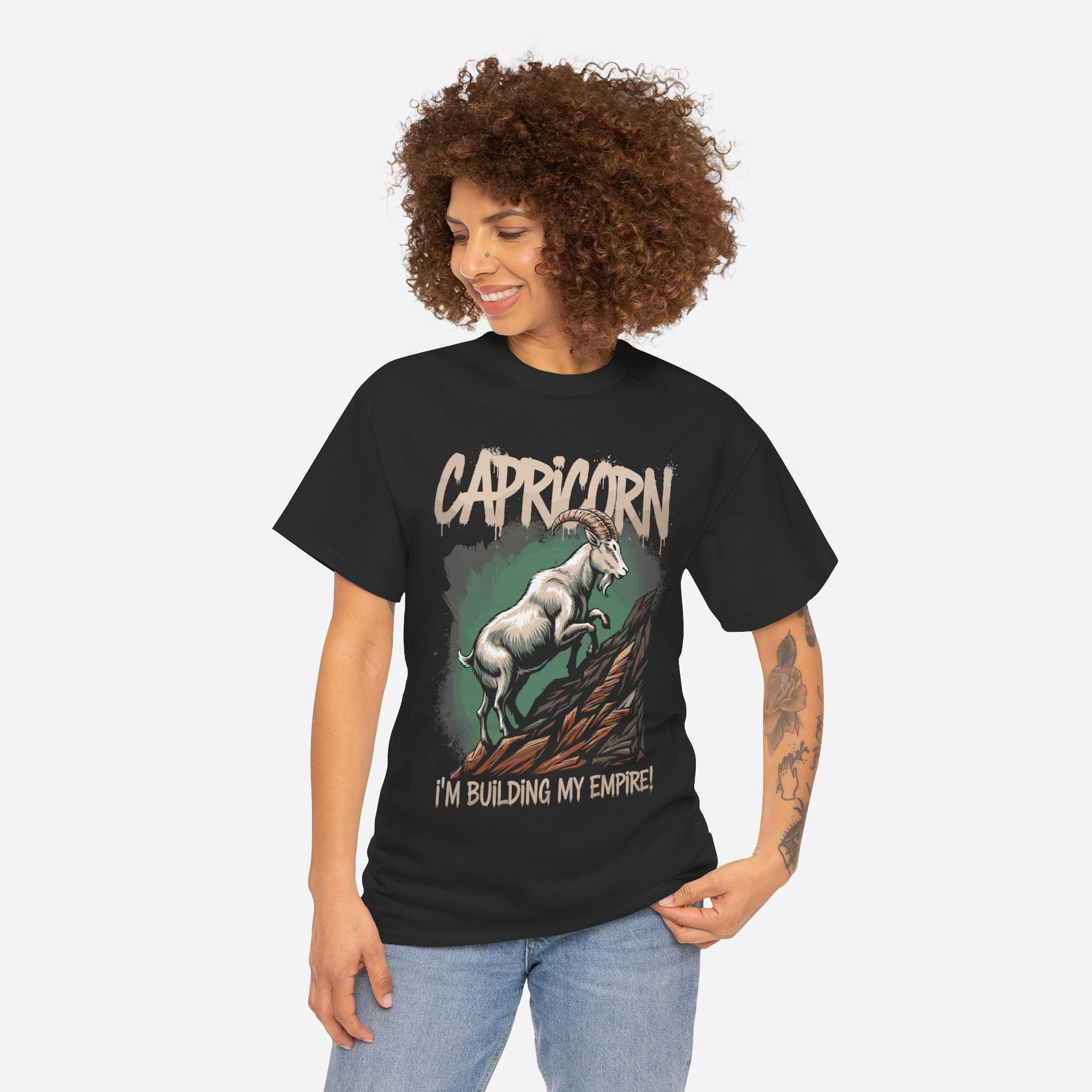 Capricorn Zodiac - I’m Building My Empire, Hustle to the Peak - Unisex T-Shirt