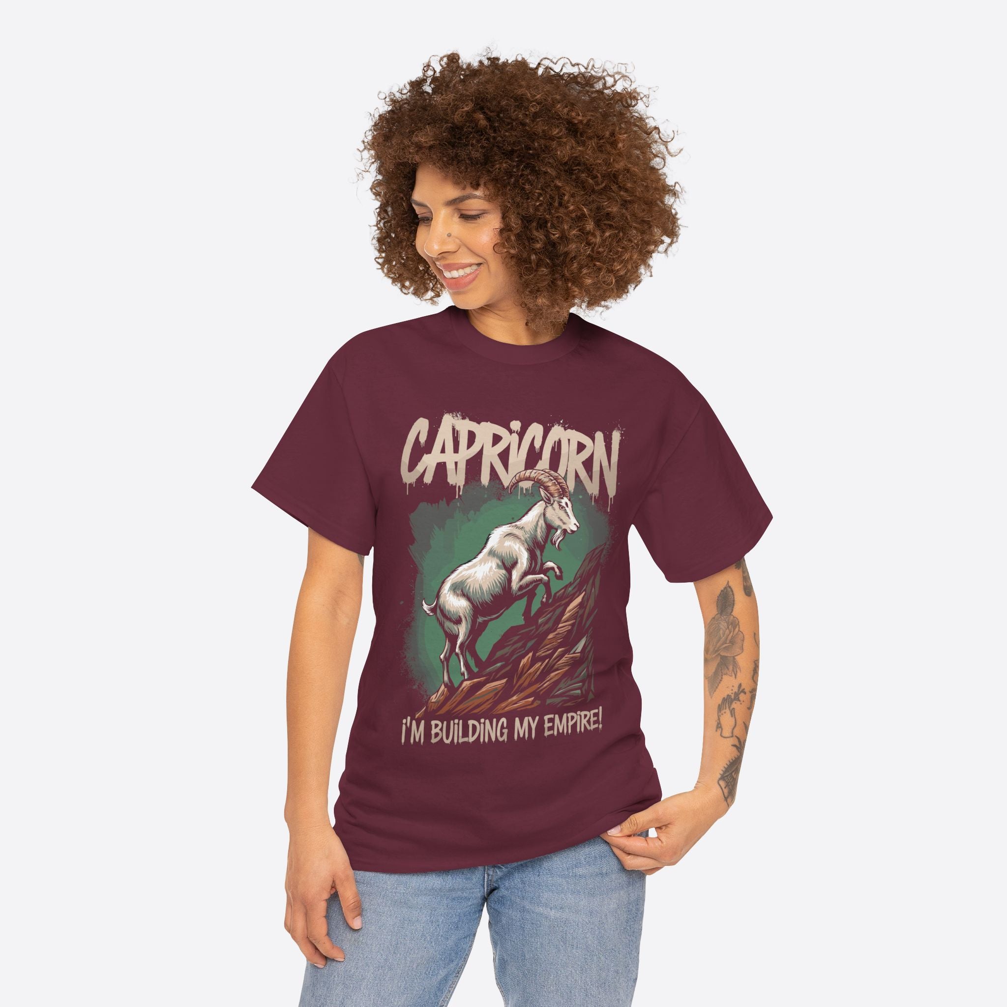 Capricorn Zodiac - I’m Building My Empire, Hustle to the Peak - Unisex T-Shirt