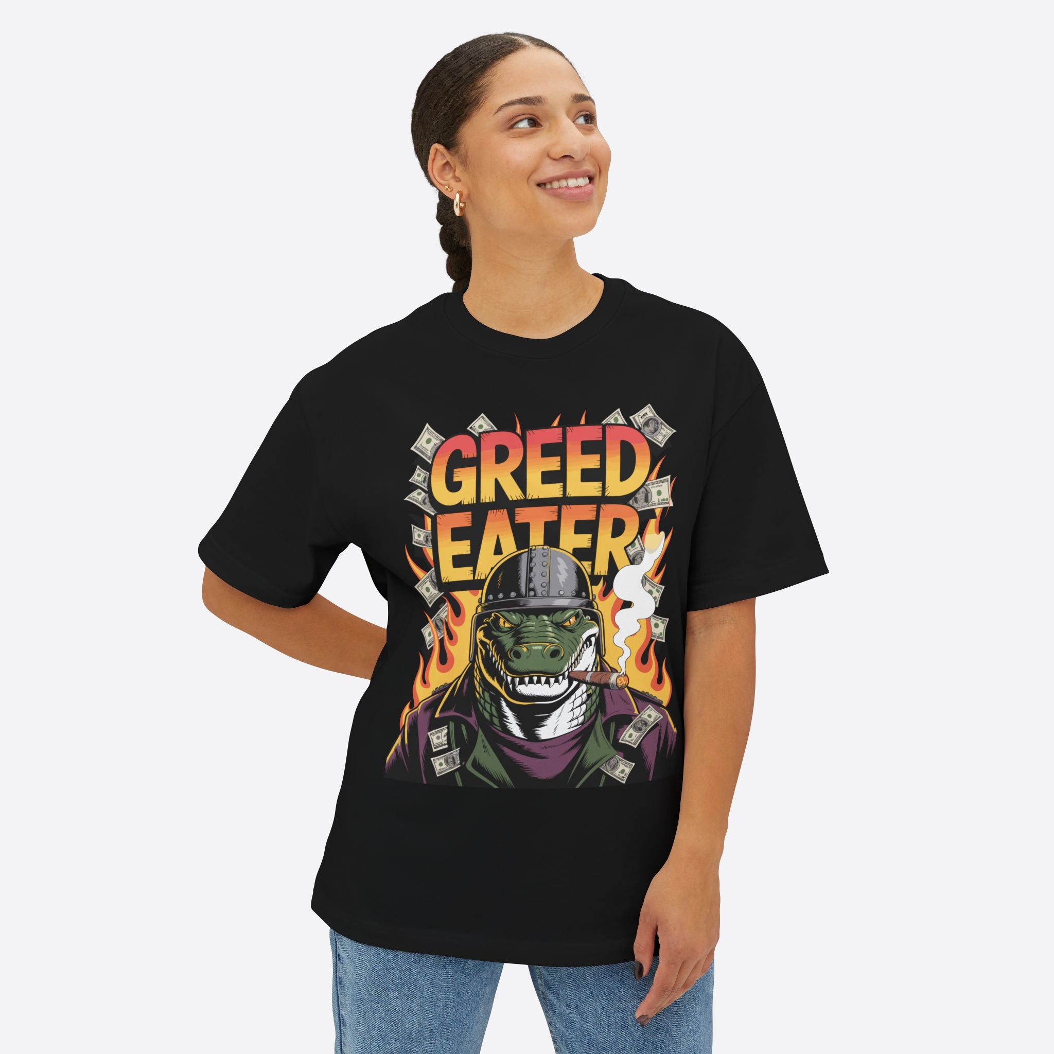 Greed Eater Graphics Unisex Oversized Boxy Tee