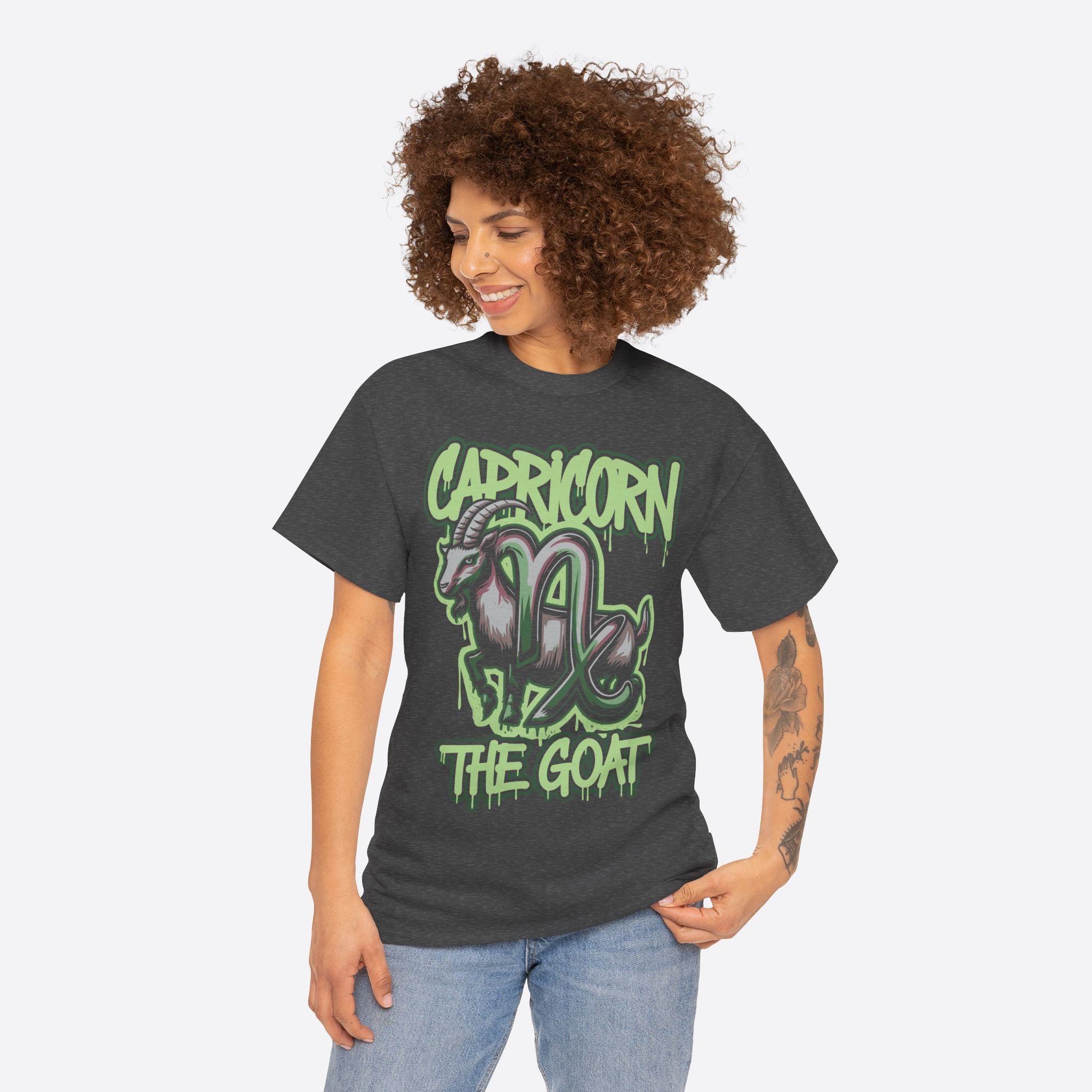Capricorn Zodiac - The Goat Graffiti Hustle Tee - Unisex T-Shirt