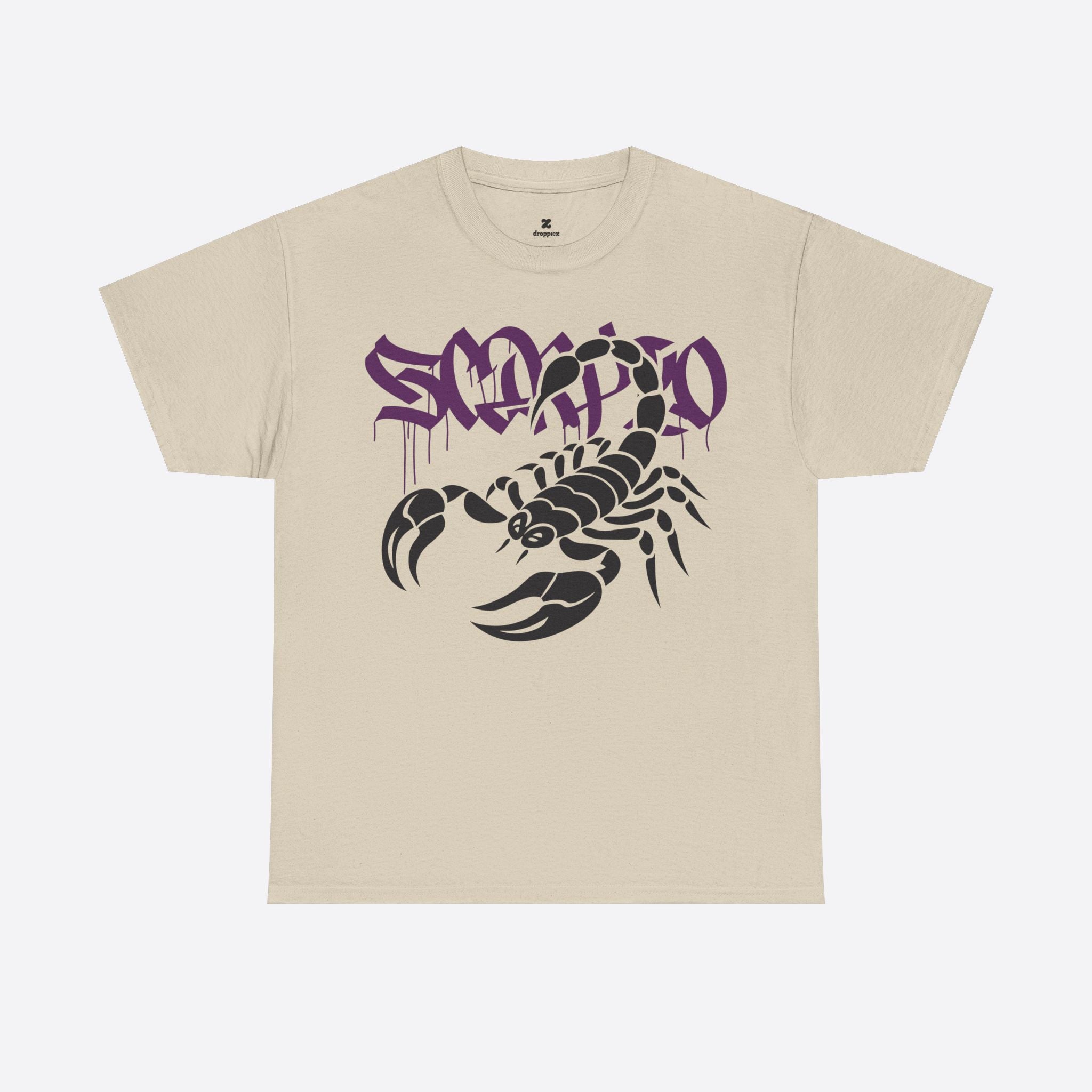 Scorpio Zodiac - Purple Graffiti Scorpion Graphic Tee - Unisex T-Shirt