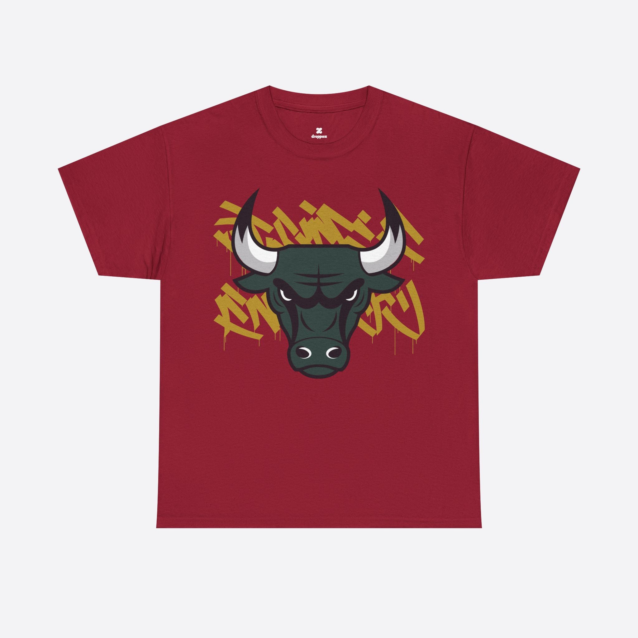 Taurus Zodiac – Crimson Bull Graffiti Power Tee – Unisex T-Shirt