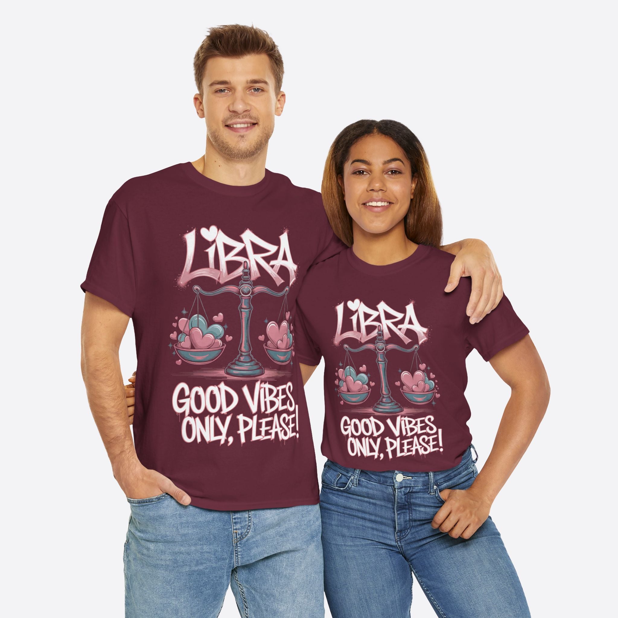 Libra Zodiac - Peaceful Life, Good Vibes Only Please - Unisex T-Shirt