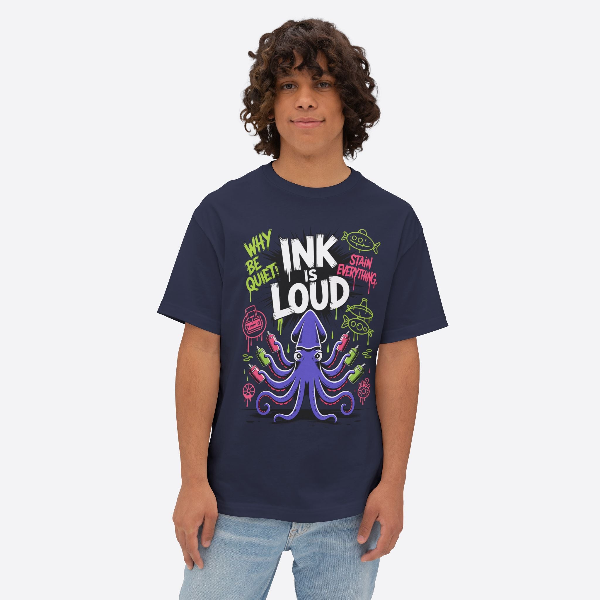 Ink Is Loud Graphics Unisex Oversized Boxy Tee