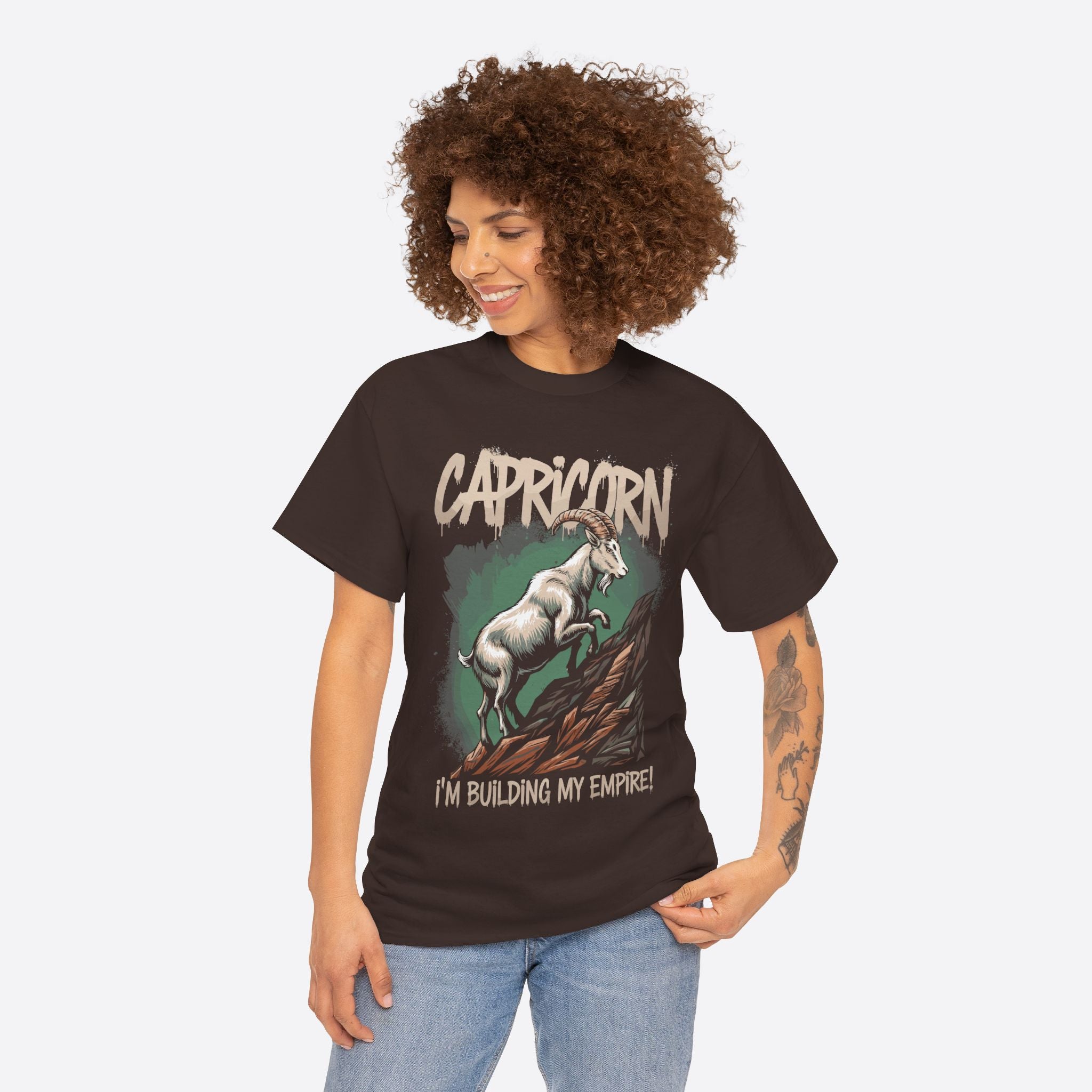 Capricorn Zodiac - I’m Building My Empire, Hustle to the Peak - Unisex T-Shirt