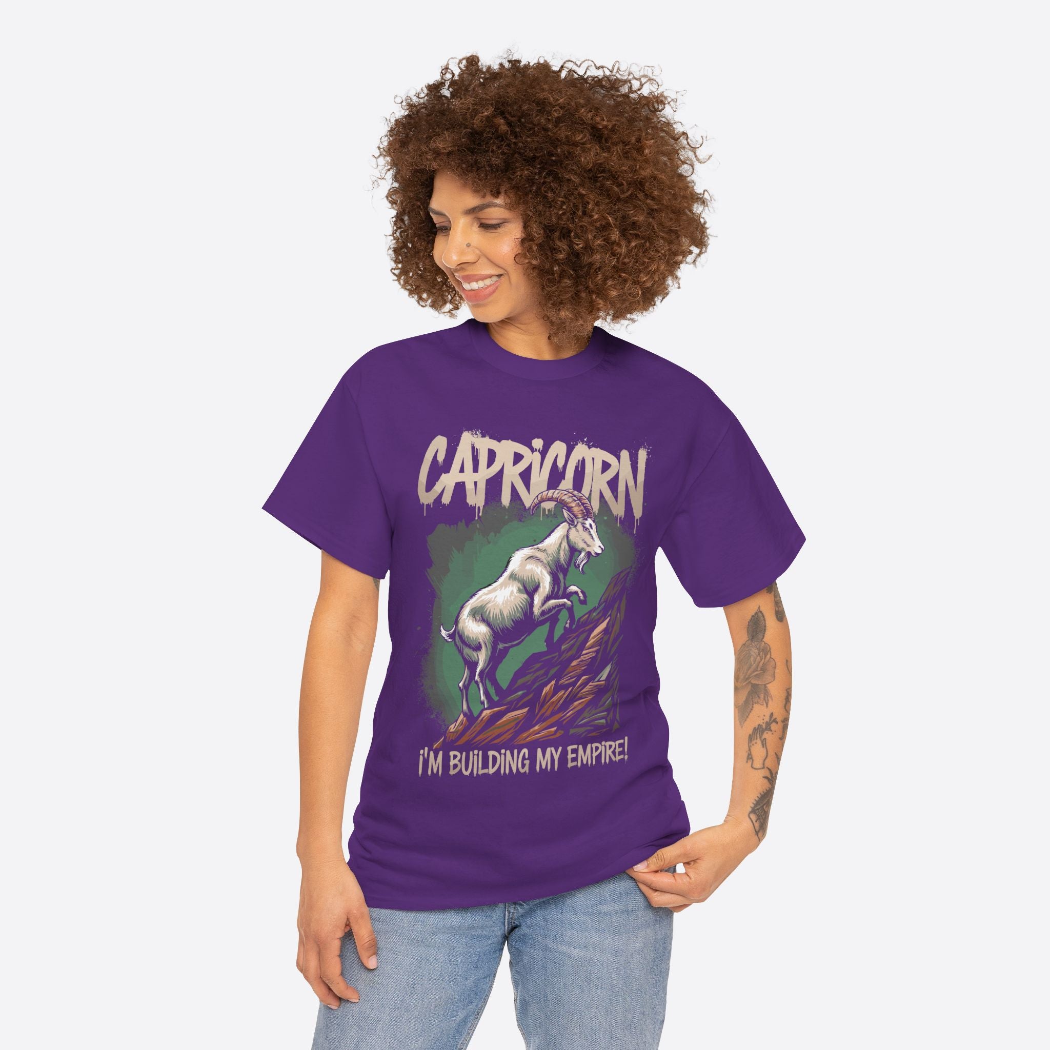 Capricorn Zodiac - I’m Building My Empire, Hustle to the Peak - Unisex T-Shirt