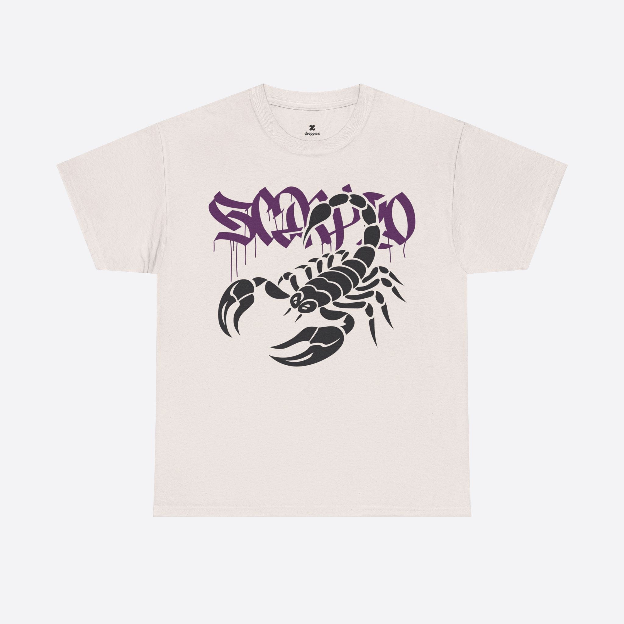 Scorpio Zodiac - Purple Graffiti Scorpion Graphic Tee - Unisex T-Shirt