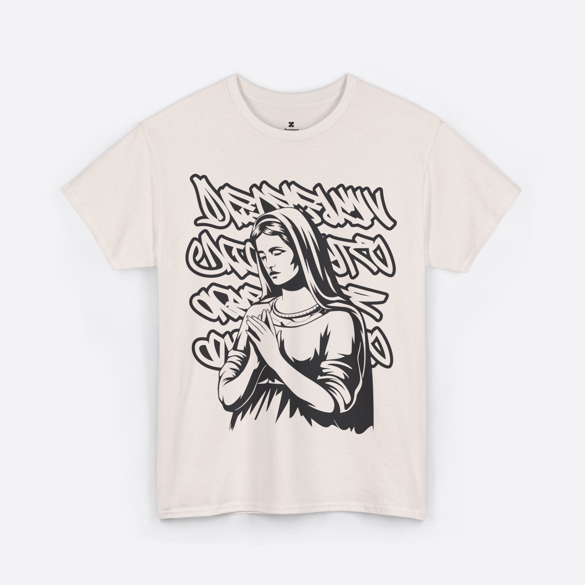 Street Art - Praying Woman Graffiti Graphic Tee - Unisex T-Shirt