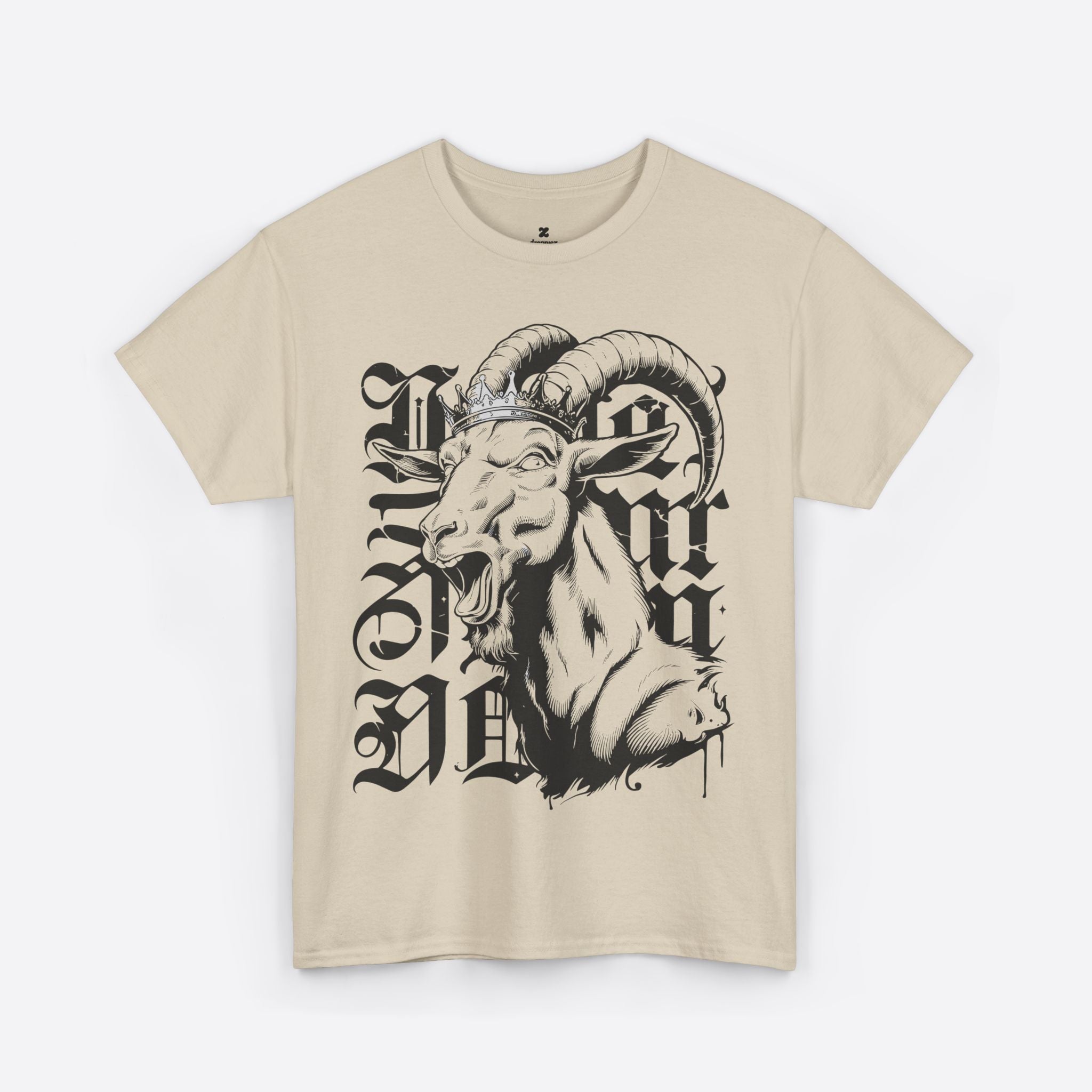 Capricorn Zodiac - Crowned Goat Head Graphic Tee - Unisex T-Shirt