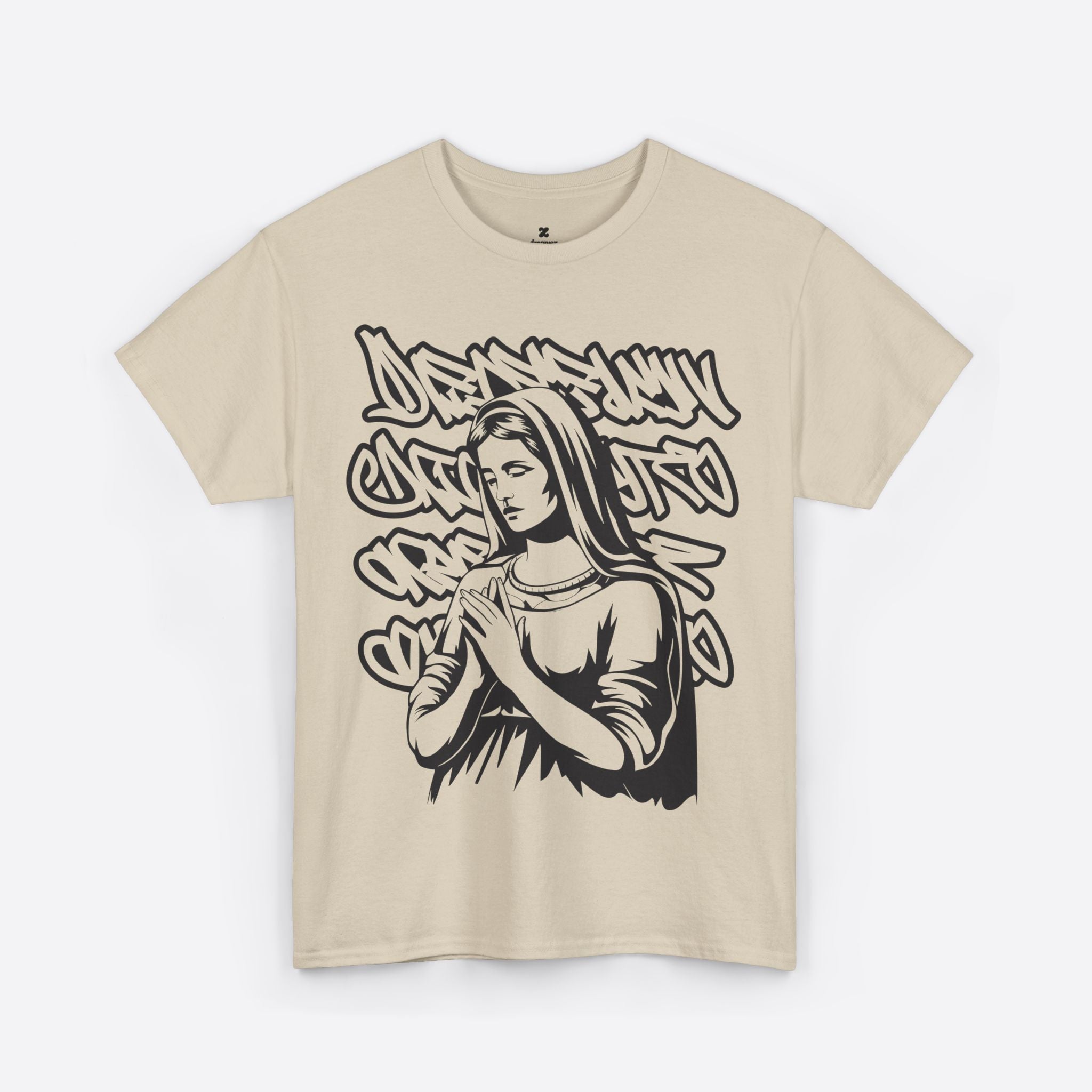Street Art - Praying Woman Graffiti Graphic Tee - Unisex T-Shirt