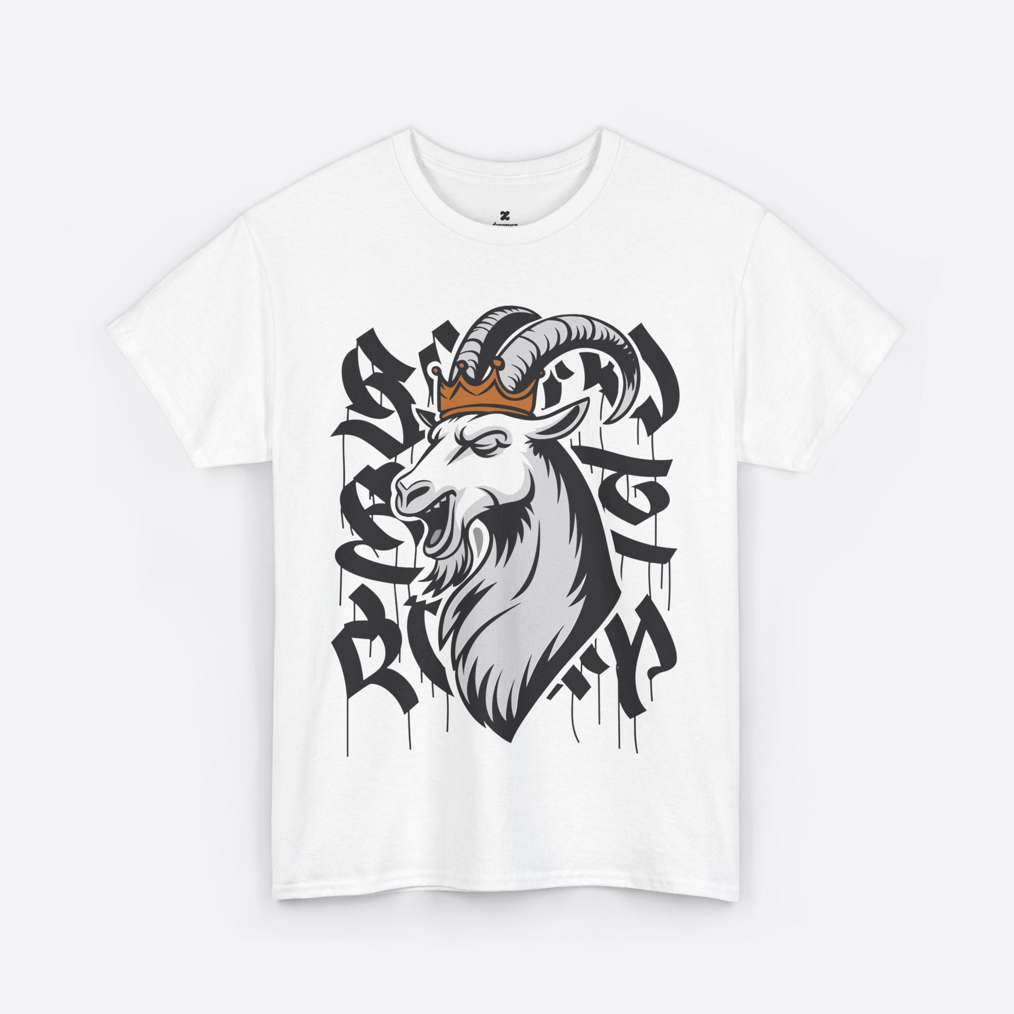 Capricorn Zodiac - Crowned Goat Graffiti Tee - Unisex T-Shirt