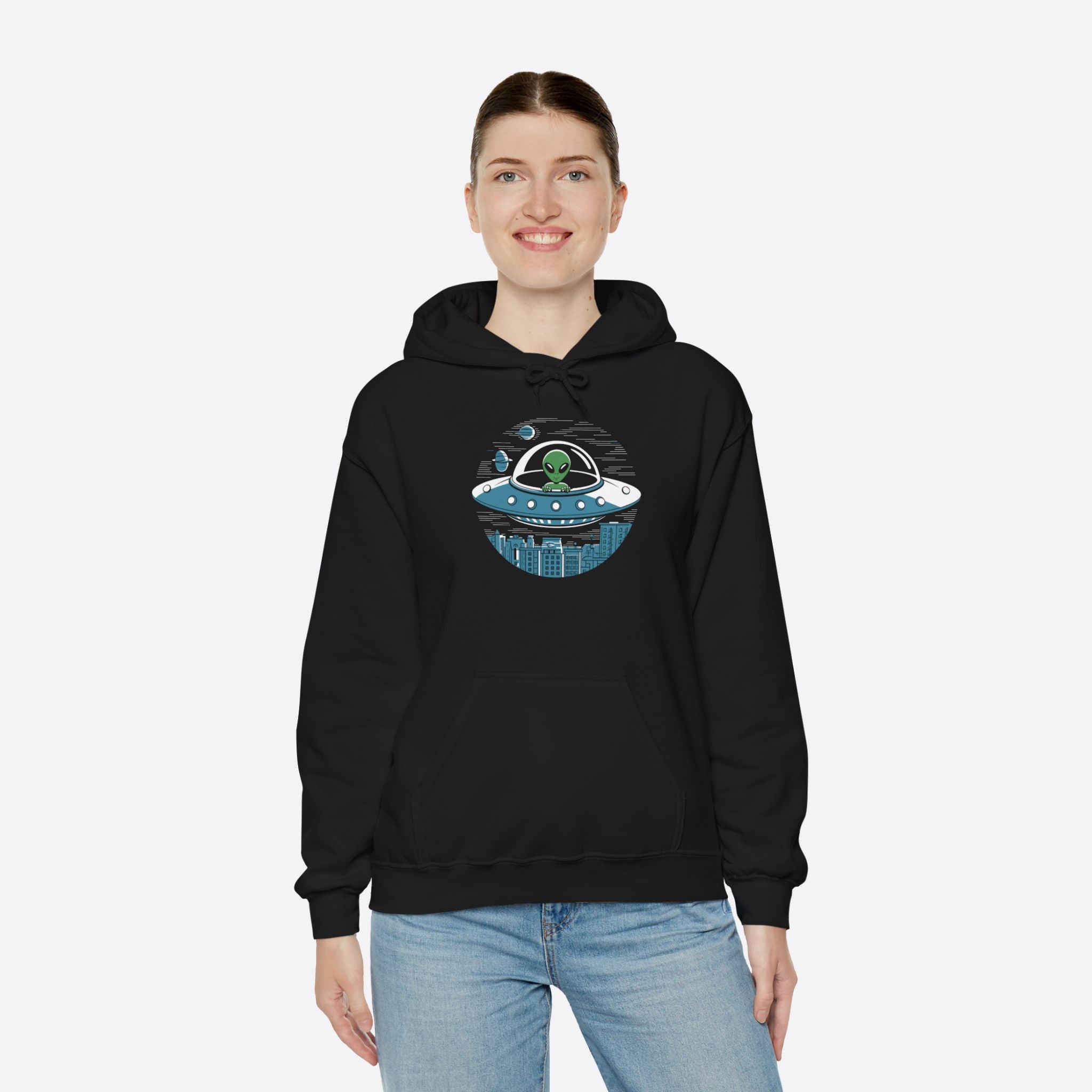 Cosmic Drift Unisex Hoodie – Float in Space