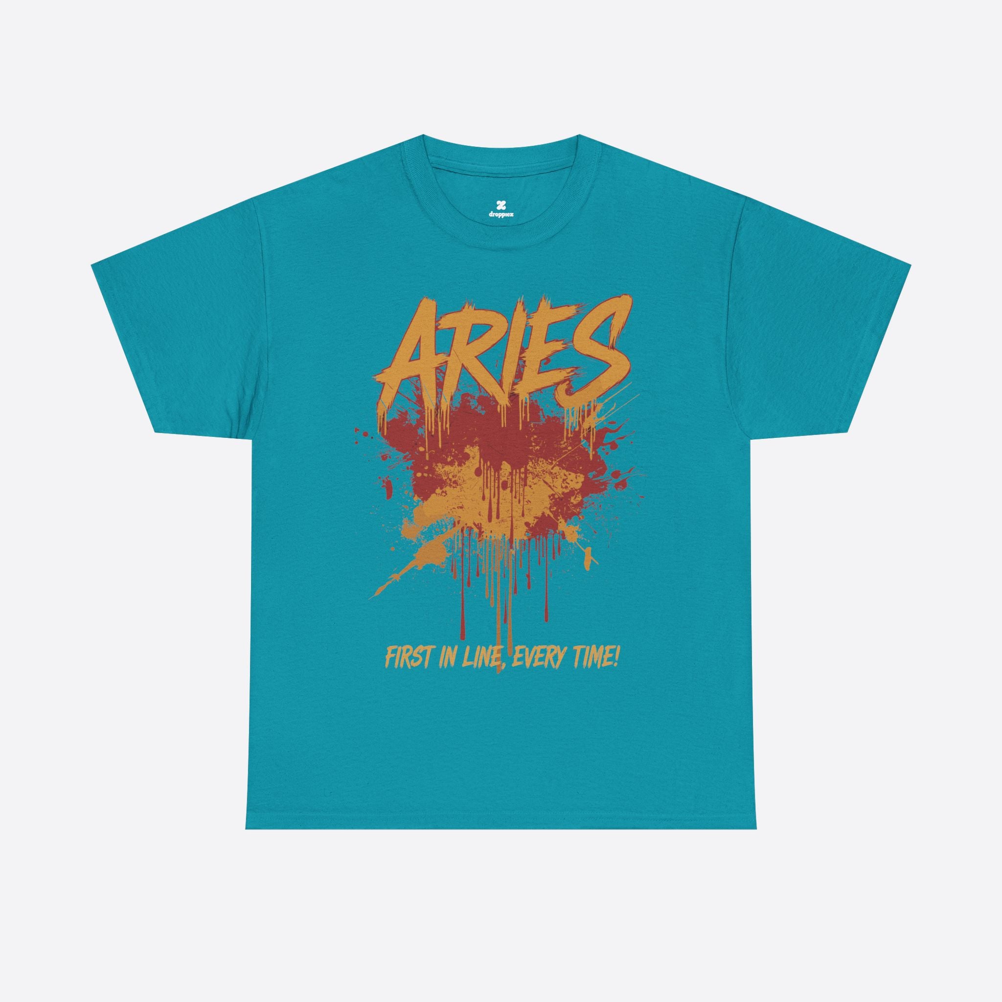Aries Zodiac - First in Line, Flame Street Tee - Unisex T-Shirt