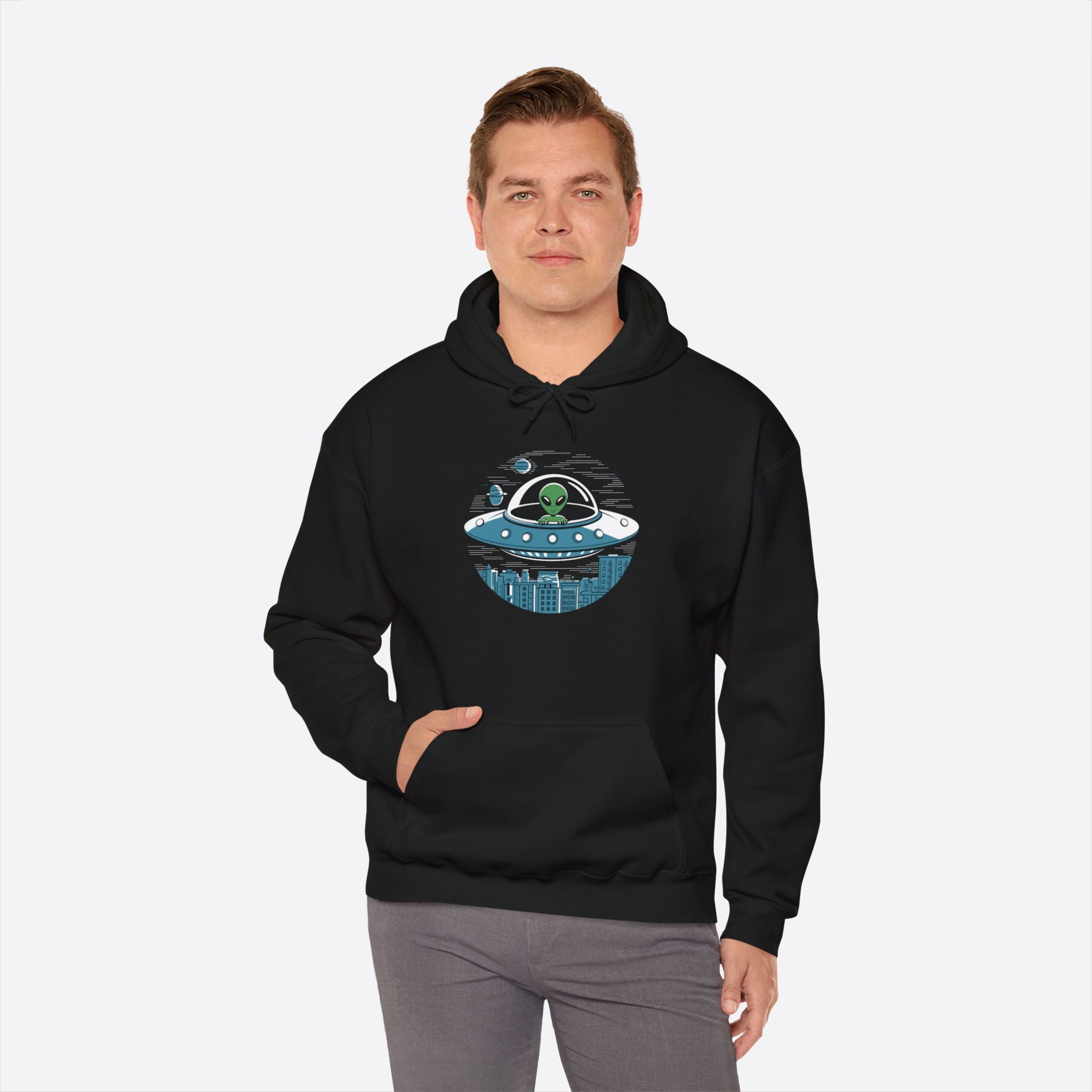 Cosmic Drift Unisex Hoodie – Float in Space