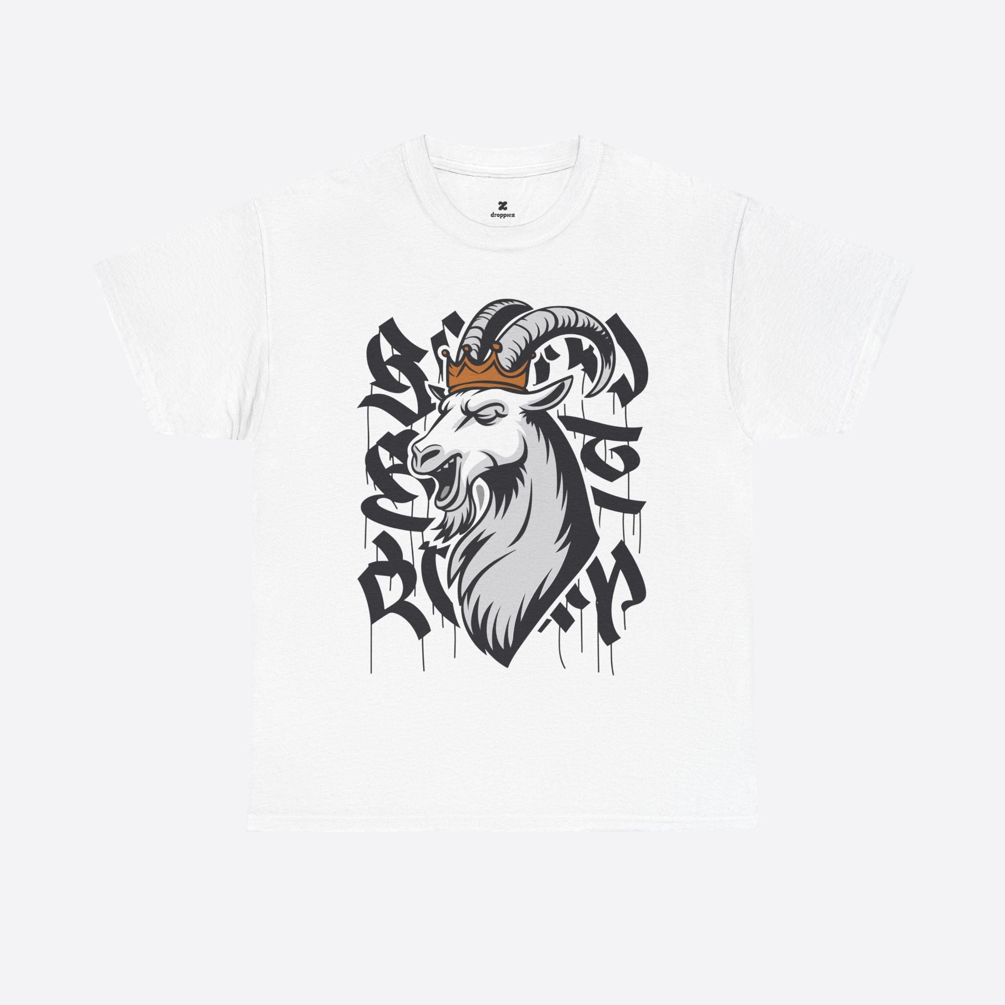 Capricorn Zodiac - Crowned Goat Graffiti Tee - Unisex T-Shirt