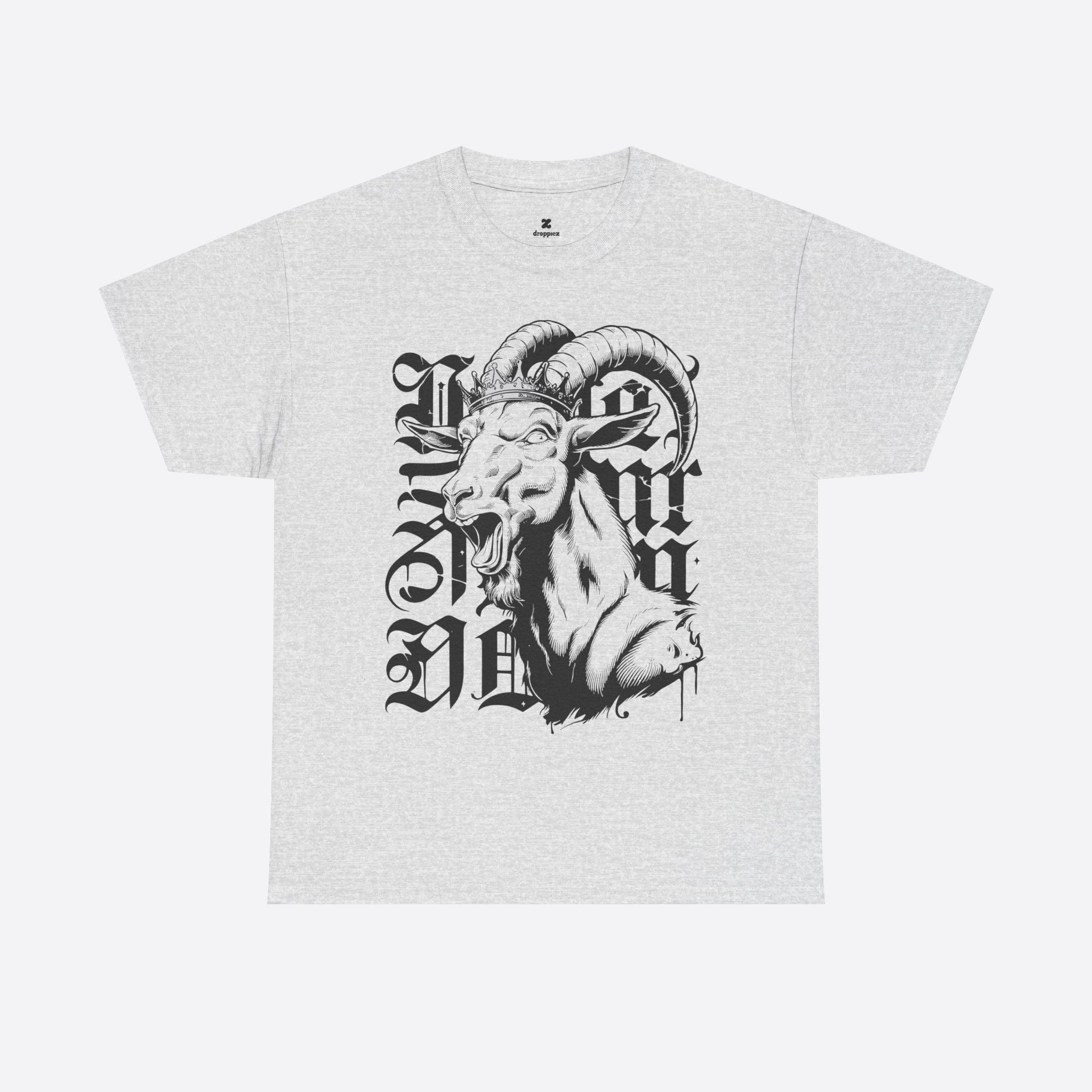 Capricorn Zodiac - Crowned Goat Head Graphic Tee - Unisex T-Shirt