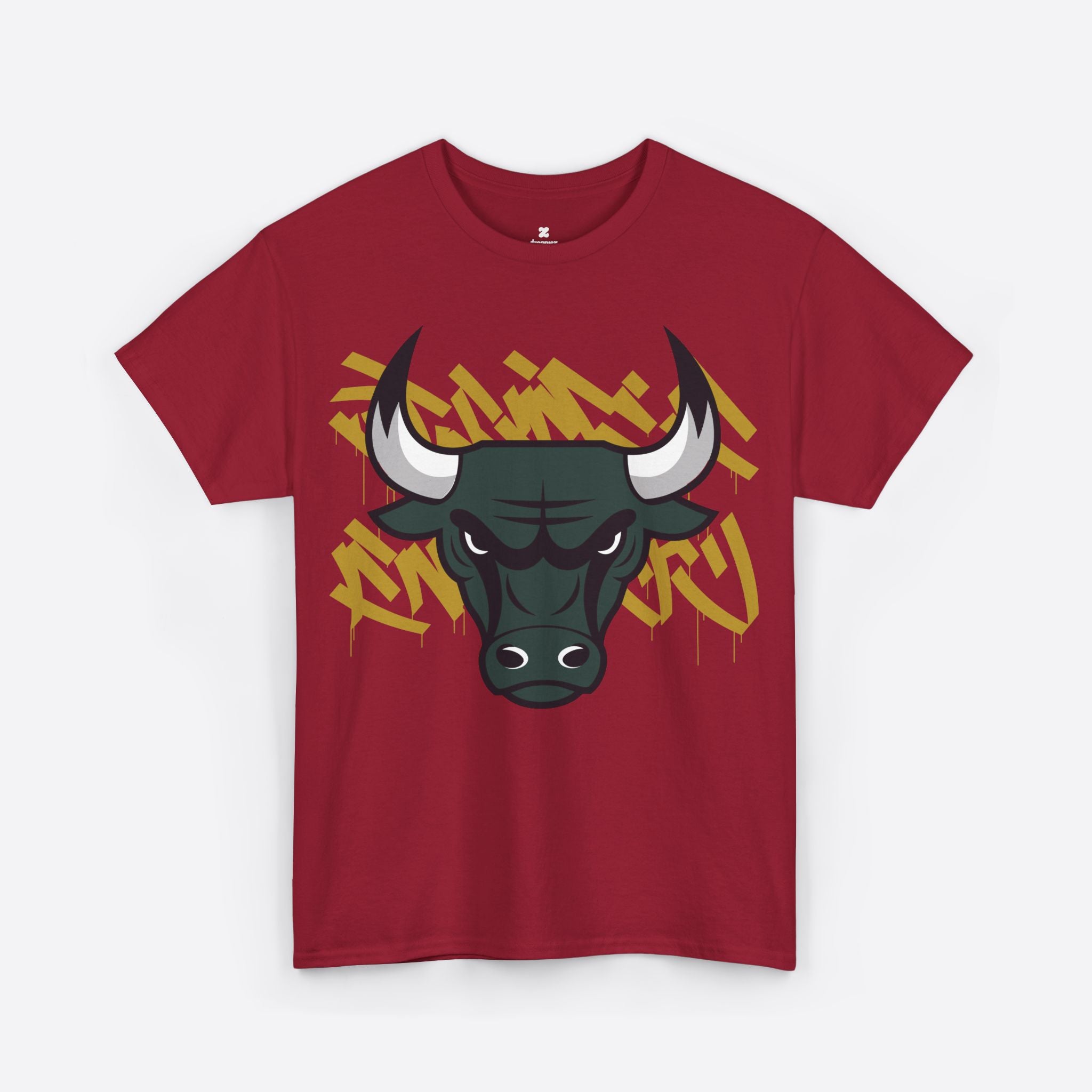Taurus Zodiac – Crimson Bull Graffiti Power Tee – Unisex T-Shirt