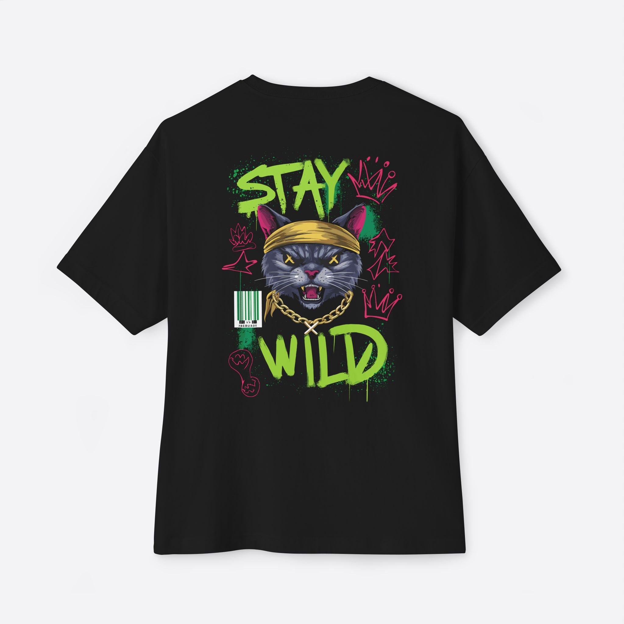 Stay Wild Graphics Unisex Oversized Boxy Tee
