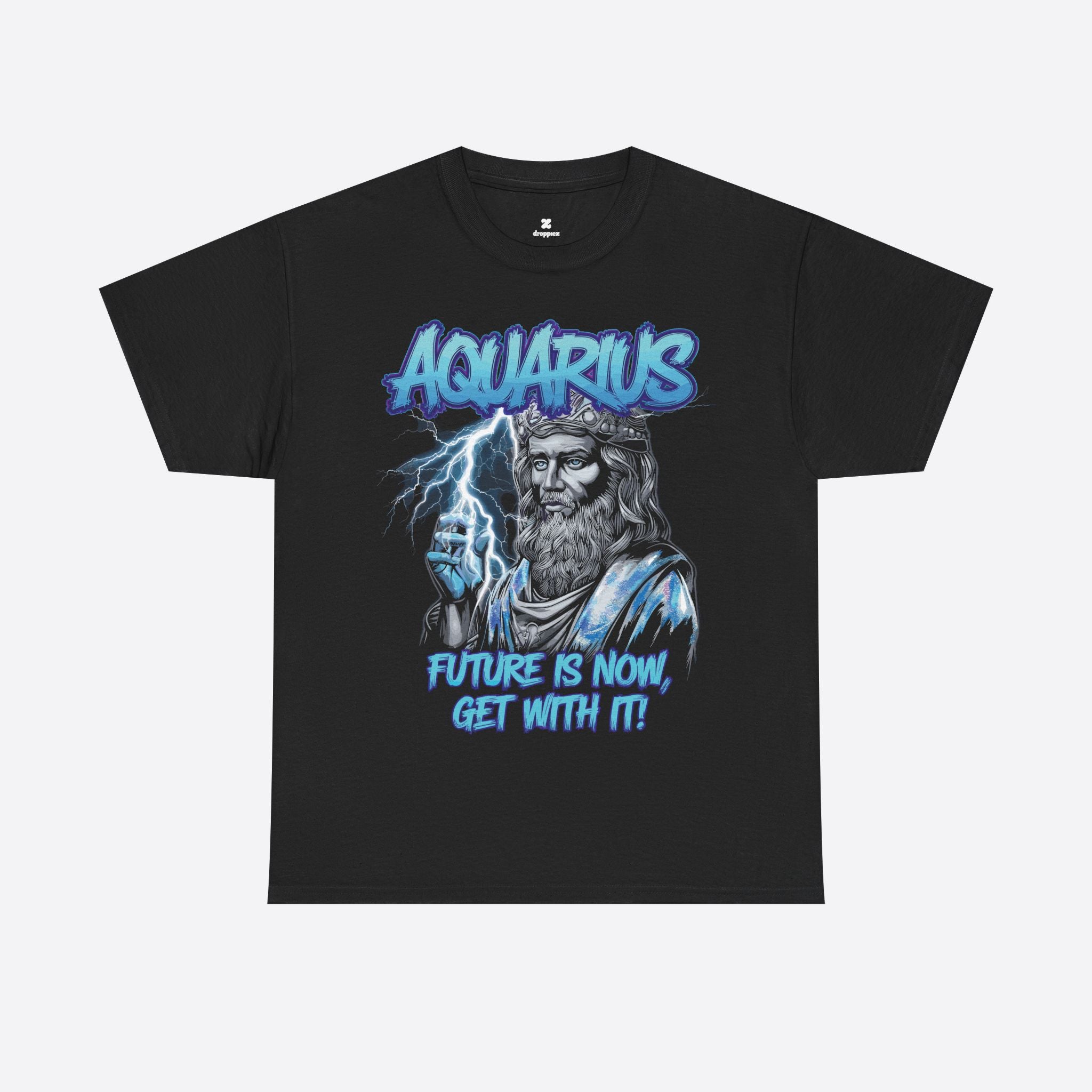 Aquarius Zodiac Lightning King - Future Is Now Graphic Tee - Unisex T-Shirt