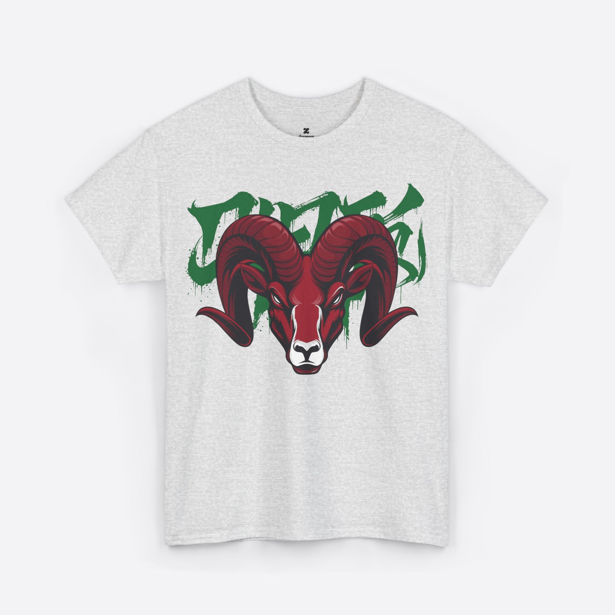 Aries Zodiac – Crimson Ram Graffiti Symbol Tee – Unisex T-Shirt