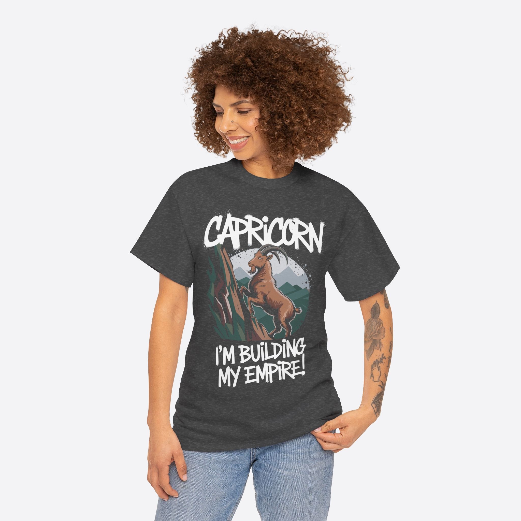 Capricorn Zodiac - I’m Building My Empire, Climbing Future - Unisex T-Shirt