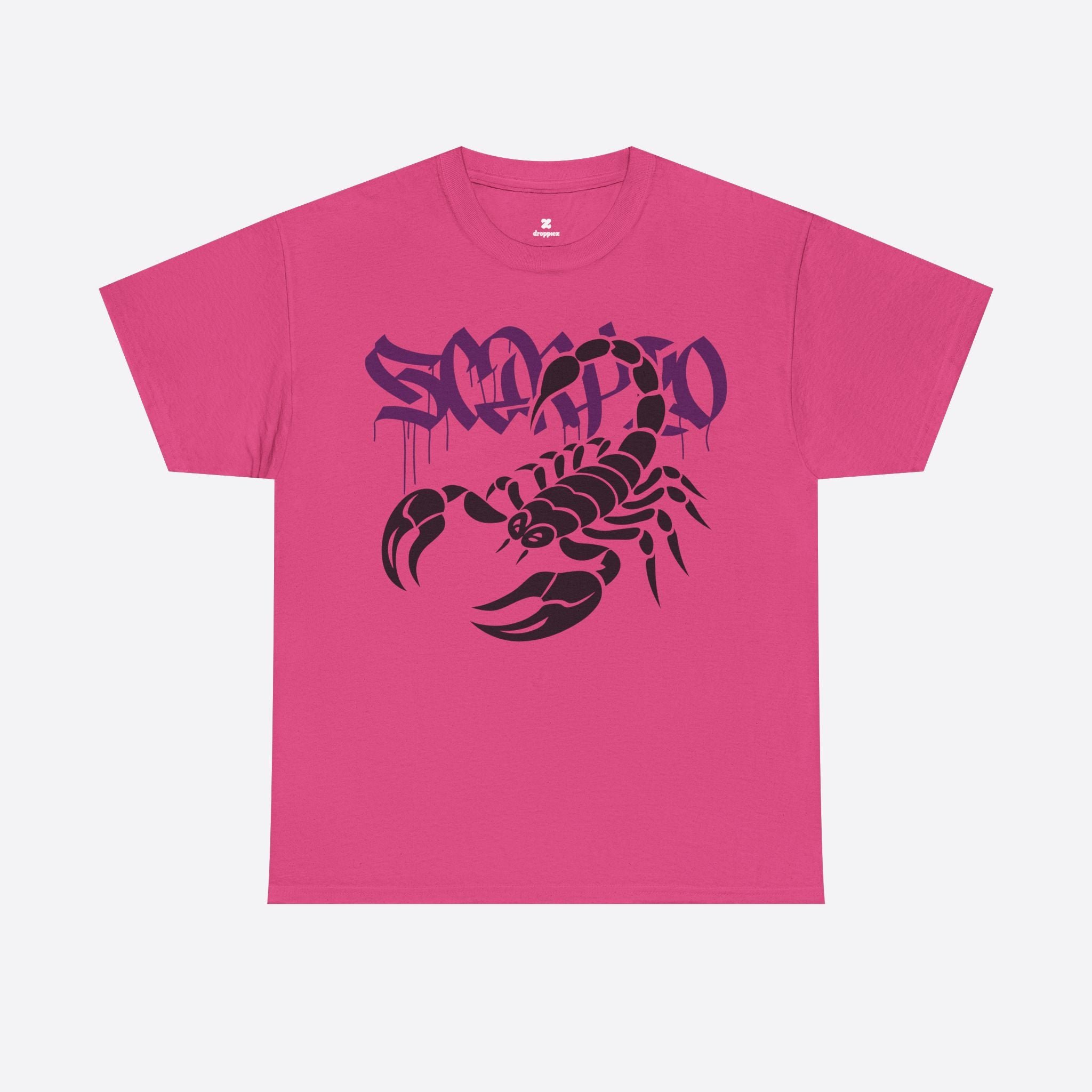 Scorpio Zodiac - Purple Graffiti Scorpion Graphic Tee - Unisex T-Shirt