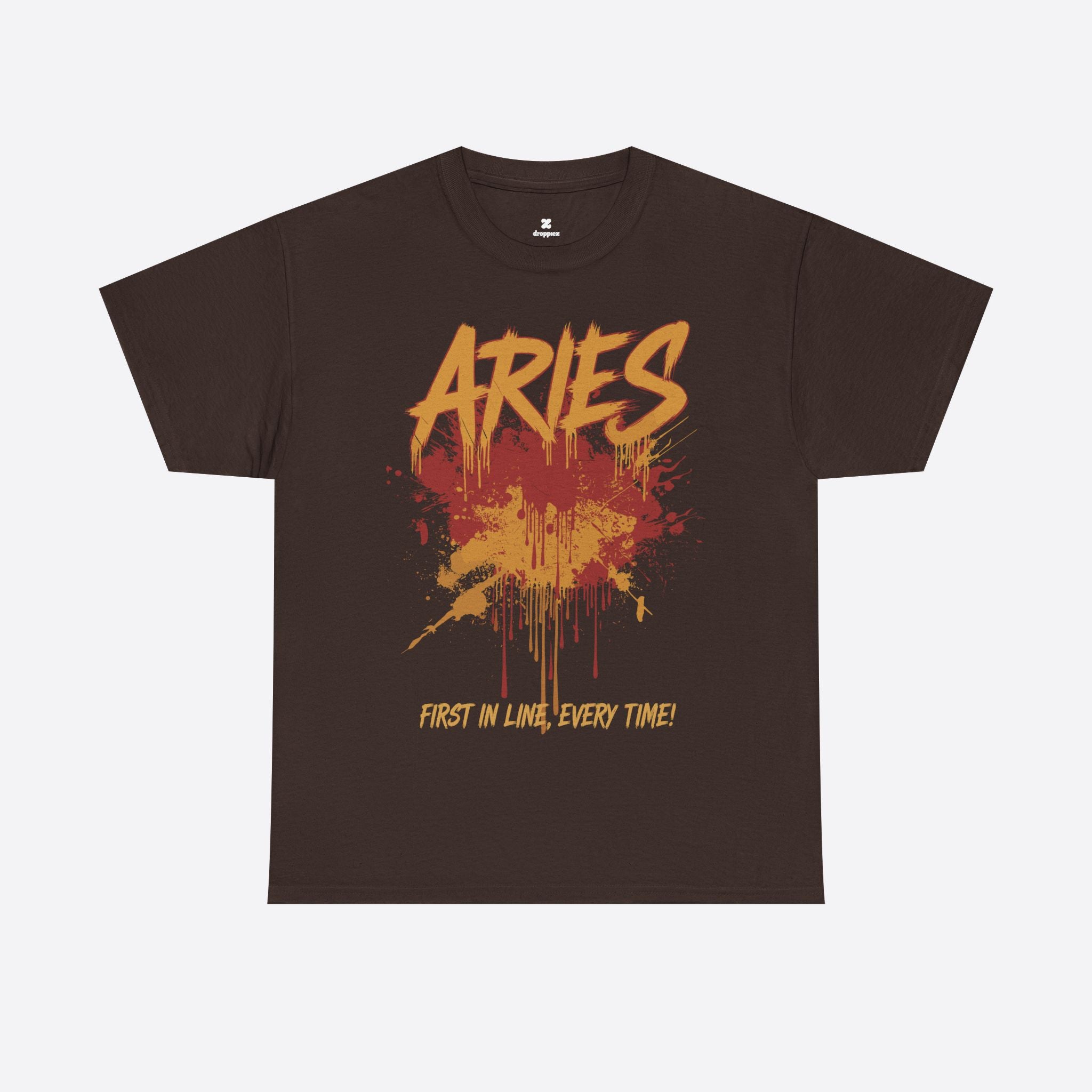 Aries Zodiac - First in Line, Flame Street Tee - Unisex T-Shirt