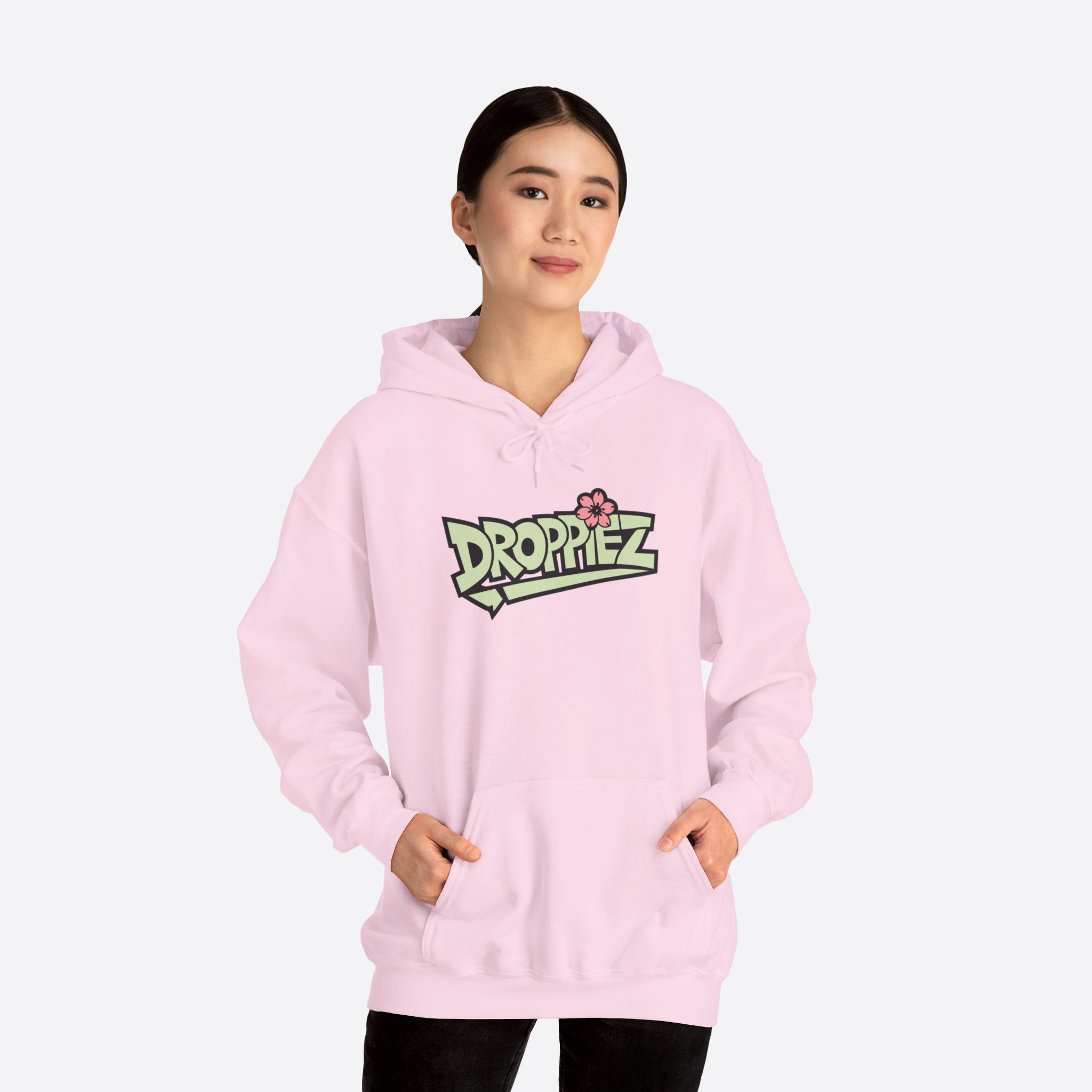 Floral Dripdrop Vibes Hoodie – Effortless Grace