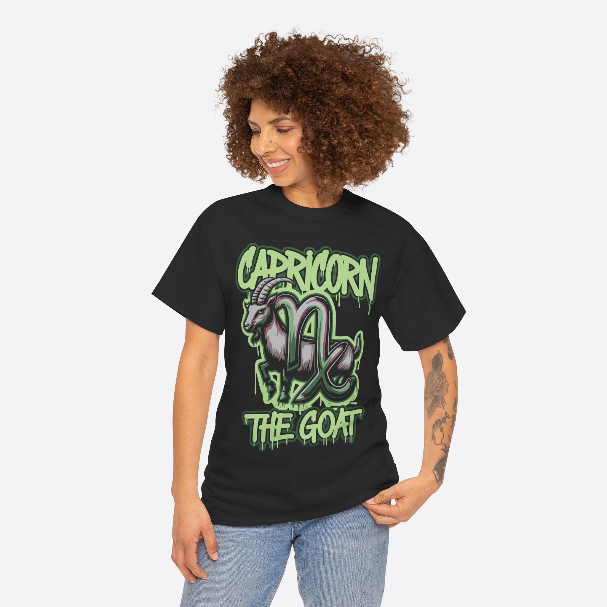 Capricorn Zodiac - The Goat Graffiti Hustle Tee - Unisex T-Shirt
