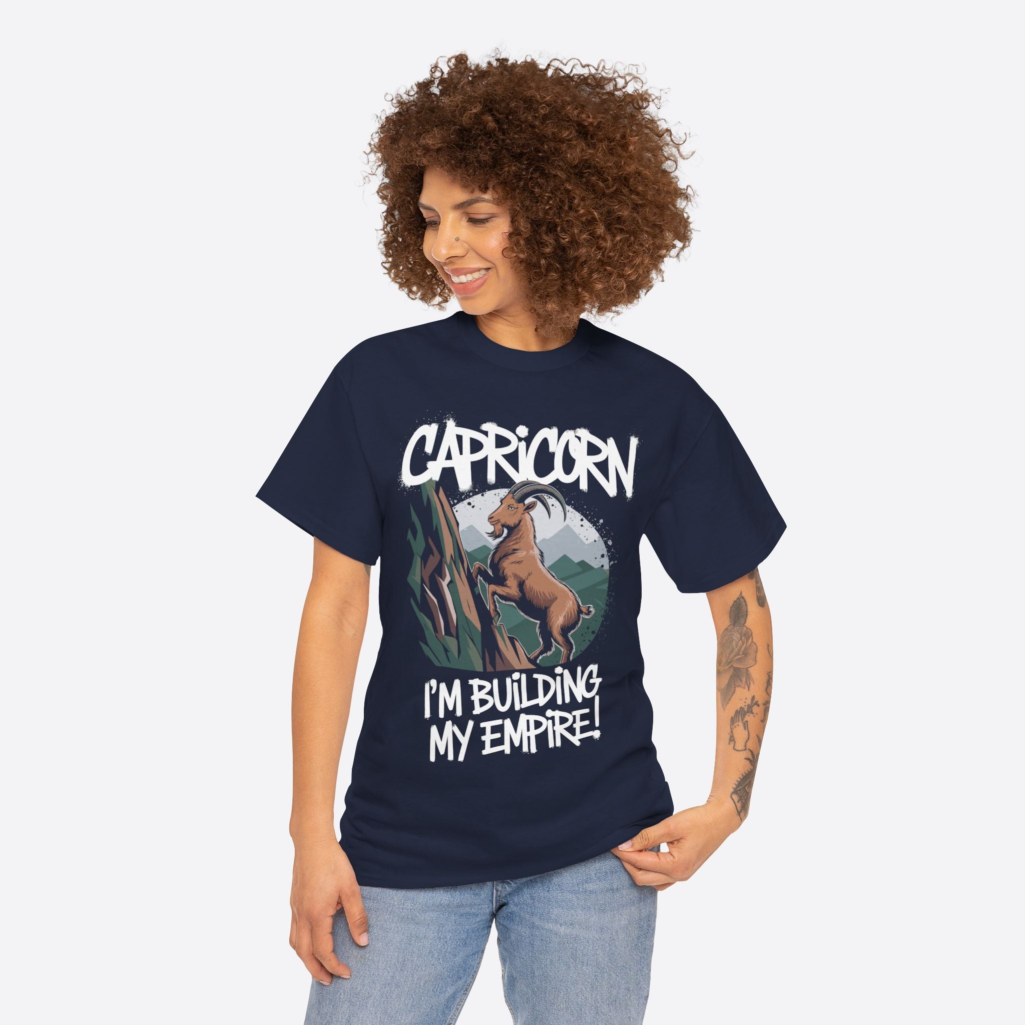 Capricorn Zodiac - I’m Building My Empire, Climbing Future - Unisex T-Shirt