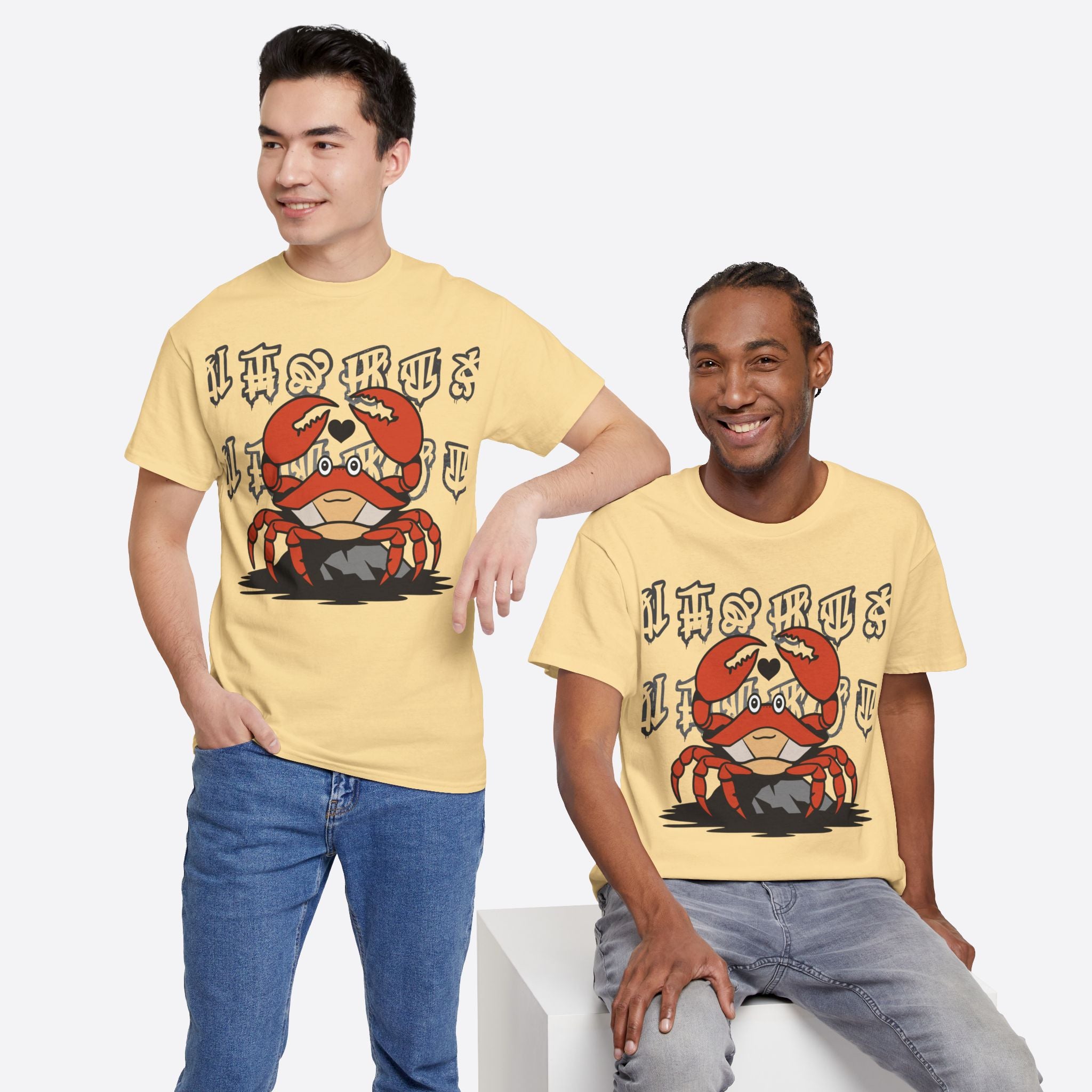 Cancer Zodiac - Cute Crab Heart Graphic Tee - Unisex T-Shirt