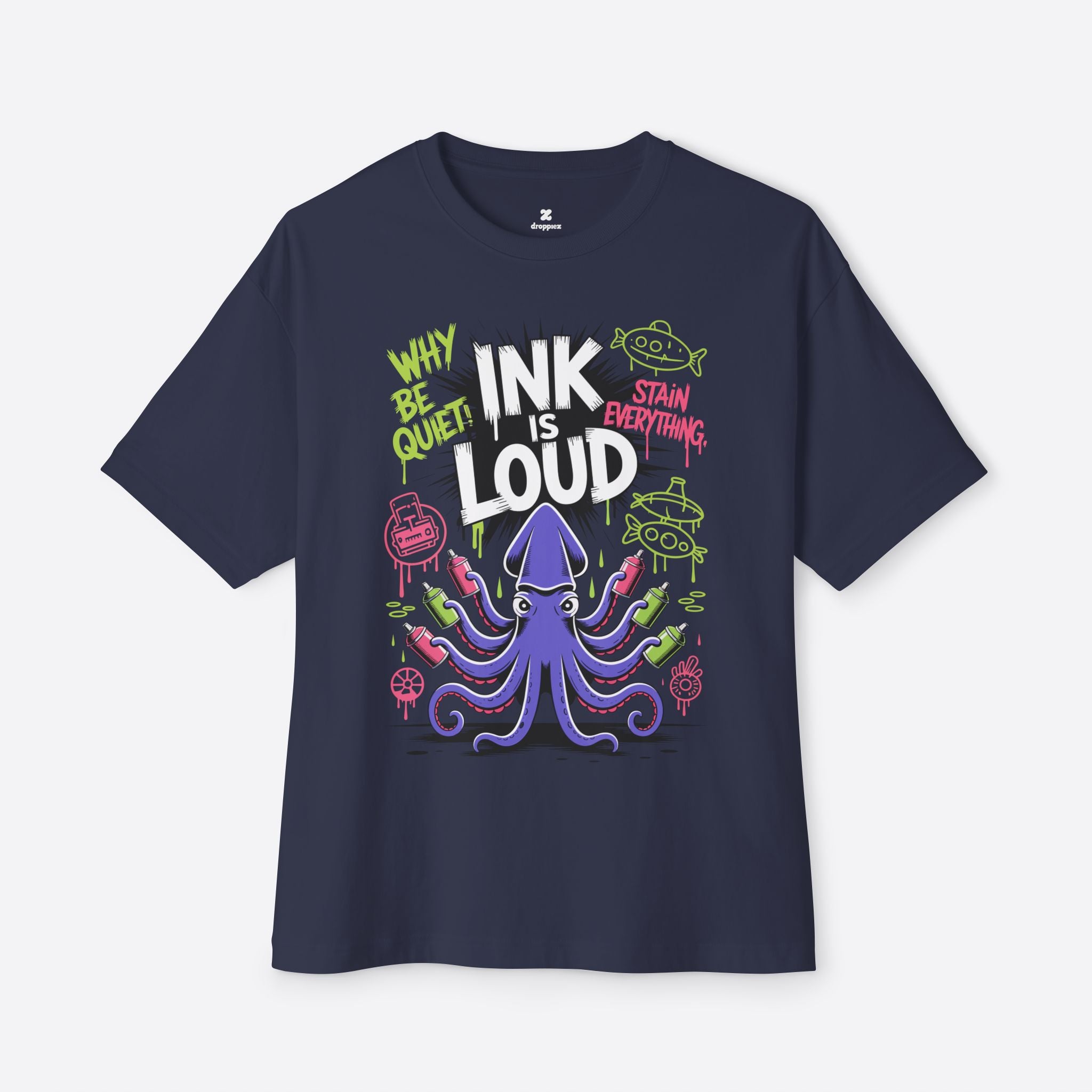 Ink Is Loud Graphics Unisex Oversized Boxy Tee