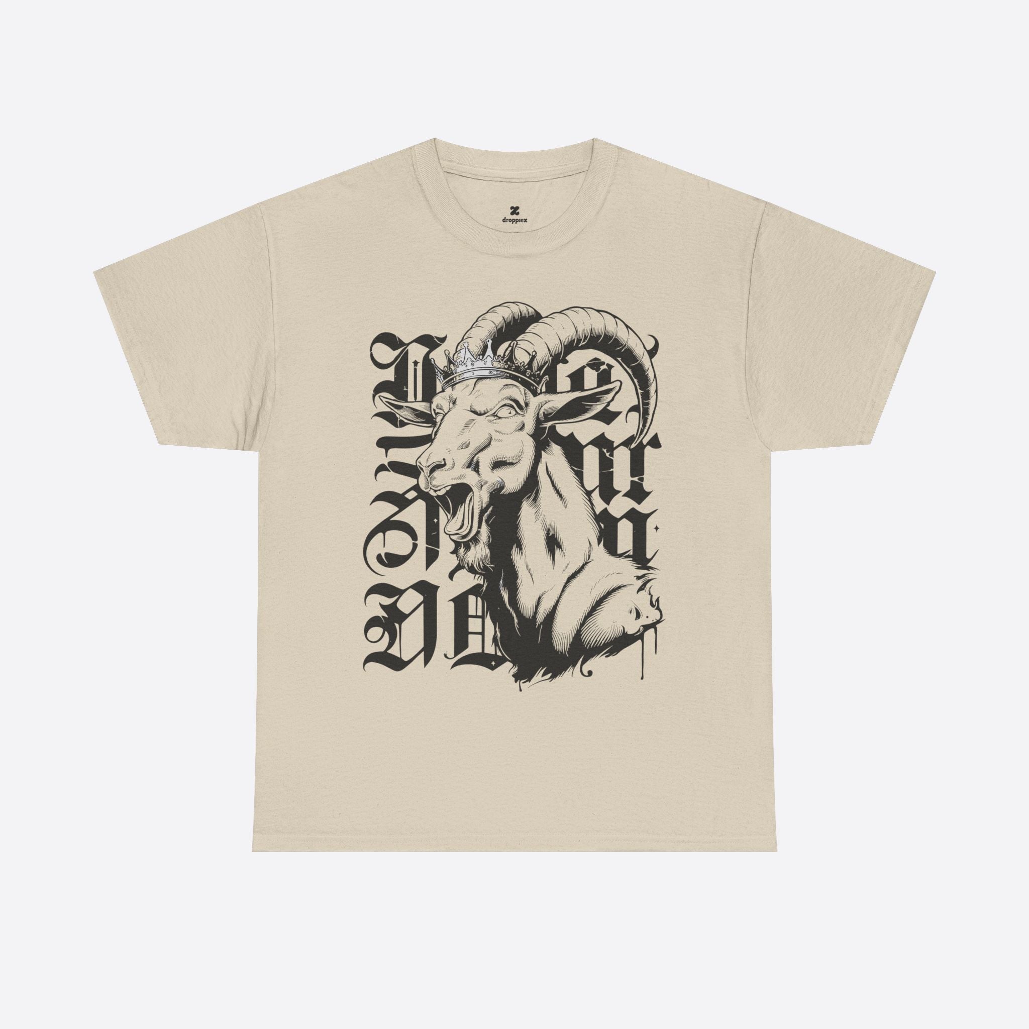 Capricorn Zodiac - Crowned Goat Head Graphic Tee - Unisex T-Shirt
