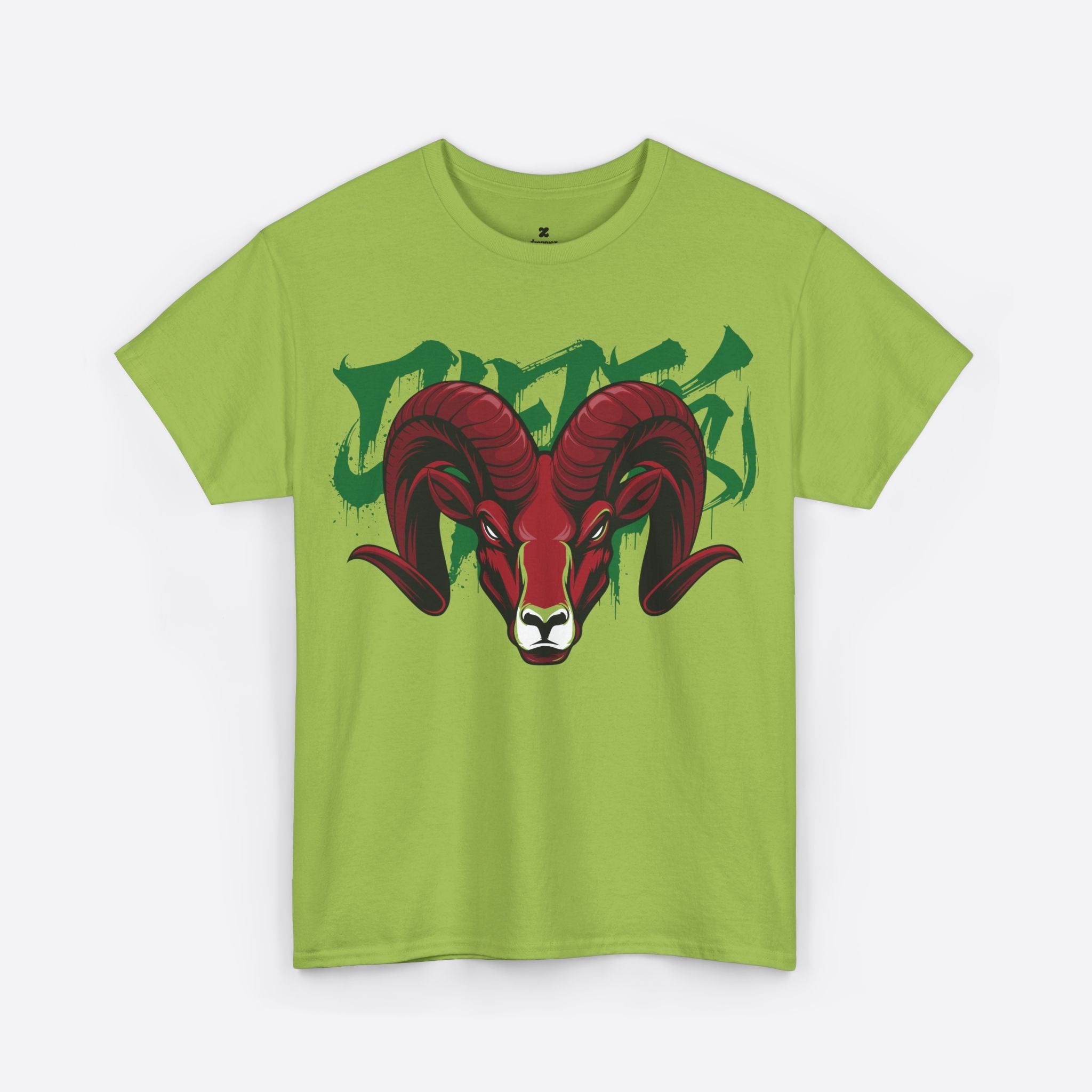 Aries Zodiac – Crimson Ram Graffiti Symbol Tee – Unisex T-Shirt