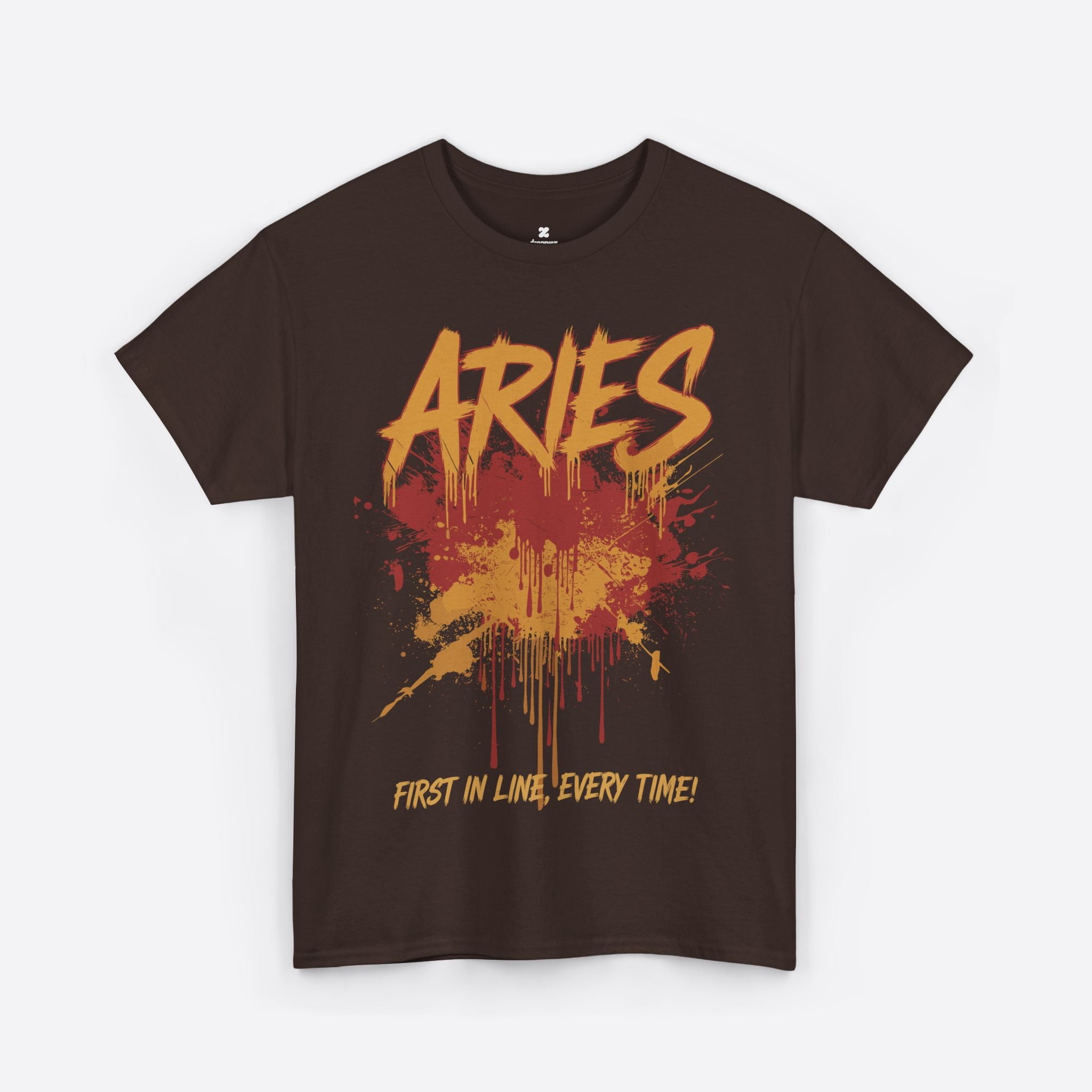 Aries Zodiac - First in Line, Flame Street Tee - Unisex T-Shirt