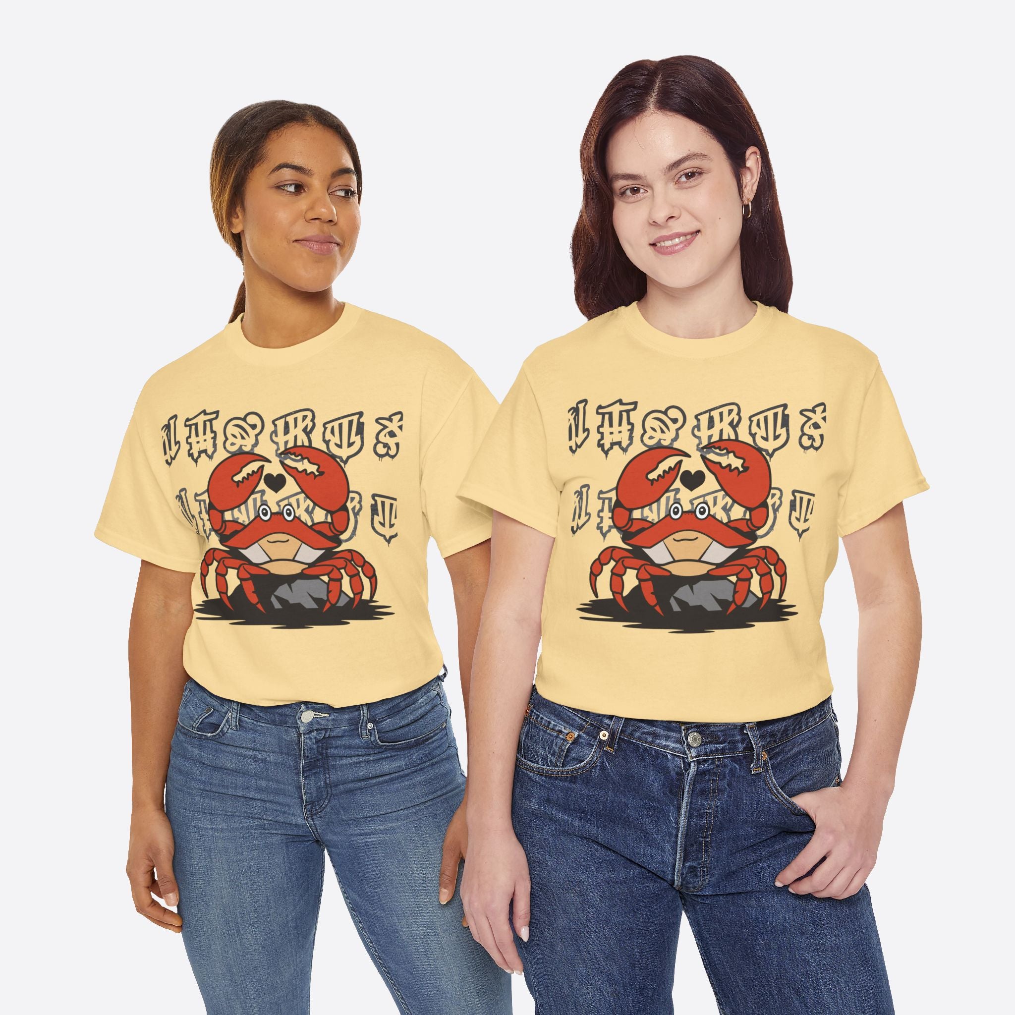 Cancer Zodiac - Cute Crab Heart Graphic Tee - Unisex T-Shirt