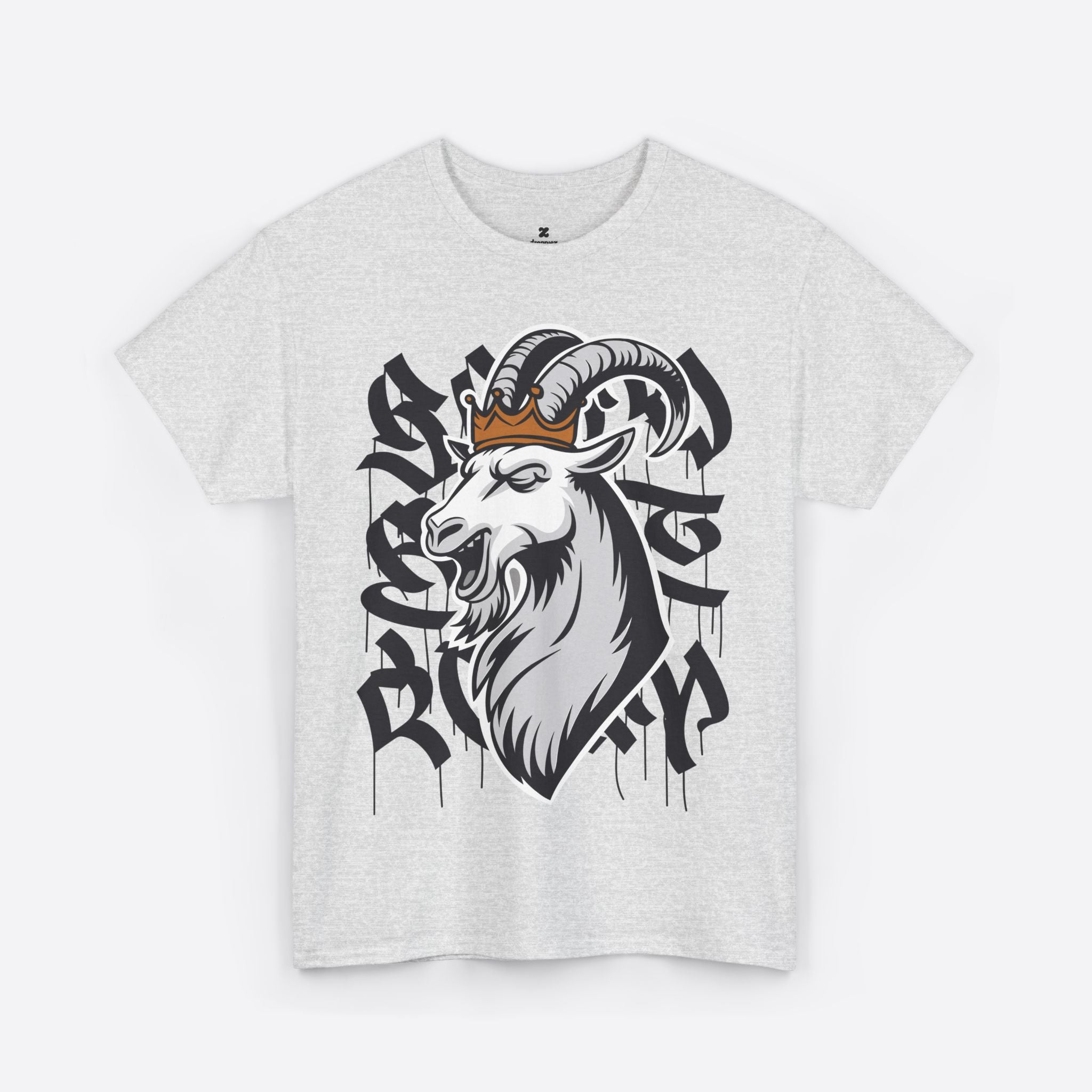 Capricorn Zodiac - Crowned Goat Graffiti Tee - Unisex T-Shirt