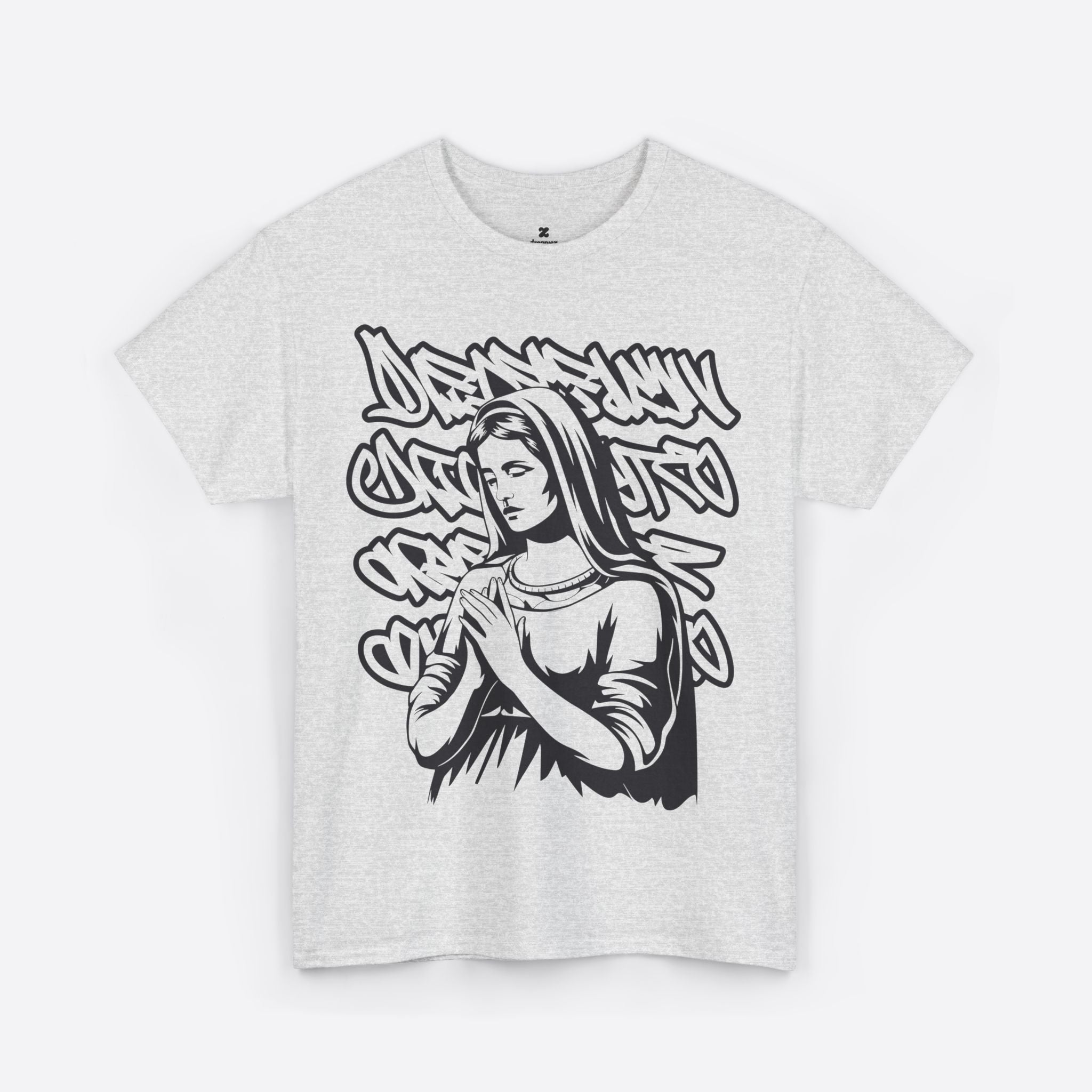 Street Art - Praying Woman Graffiti Graphic Tee - Unisex T-Shirt