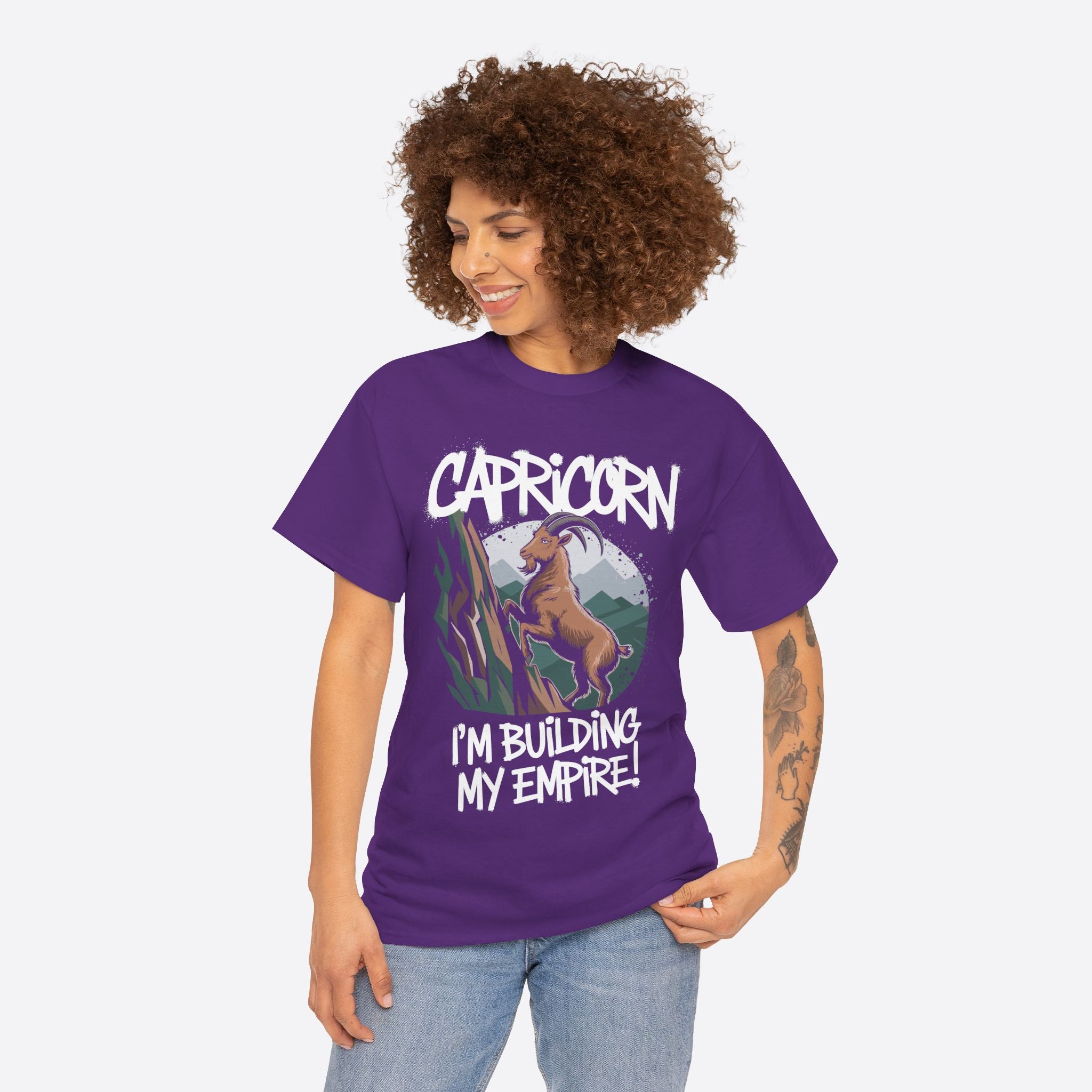 Capricorn Zodiac - I’m Building My Empire, Climbing Future - Unisex T-Shirt